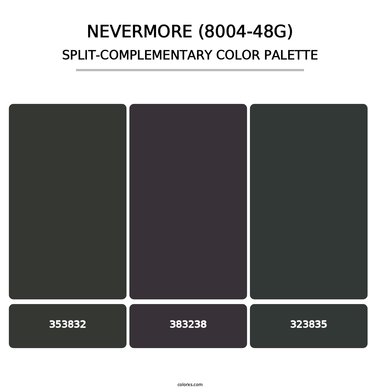 Nevermore (8004-48G) - Split-Complementary Color Palette