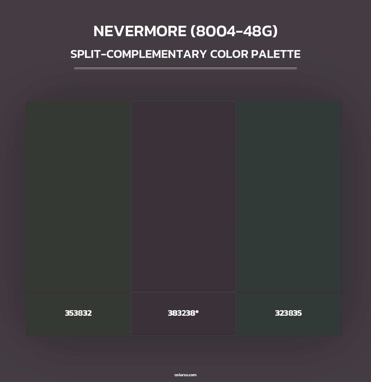Nevermore (8004-48G) - Split-Complementary Color Palette