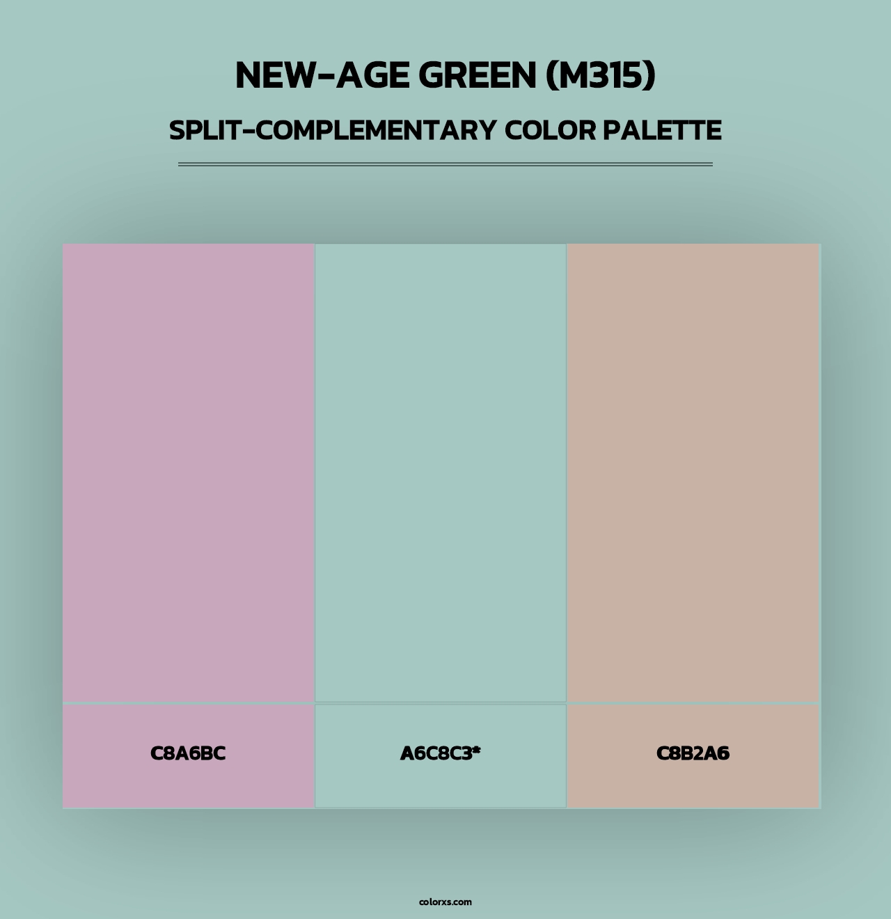 New-Age Green (M315) - Split-Complementary Color Palette