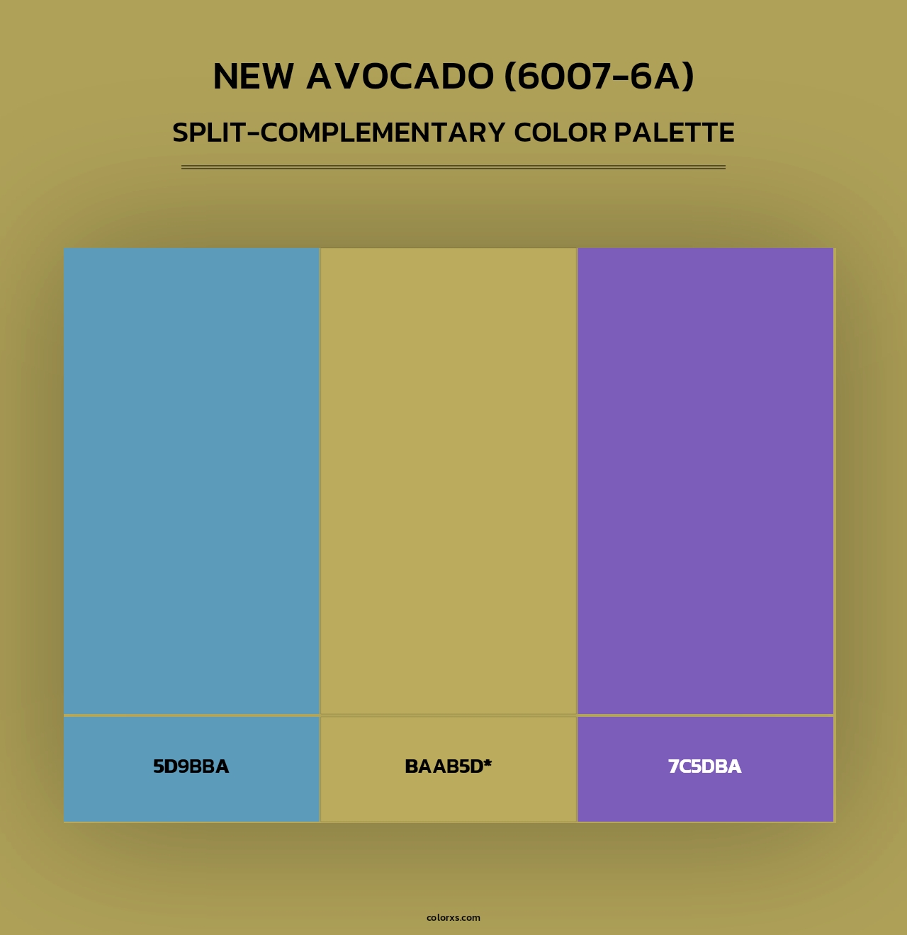 New Avocado (6007-6A) - Split-Complementary Color Palette