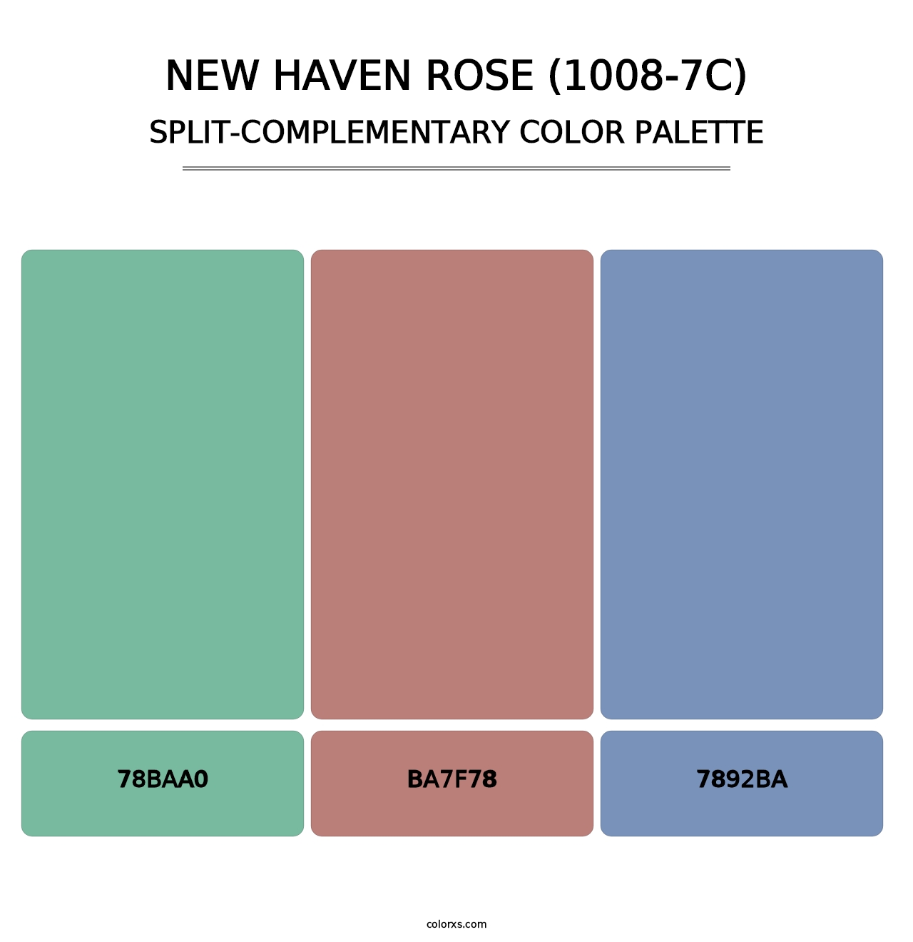 New Haven Rose (1008-7C) - Split-Complementary Color Palette