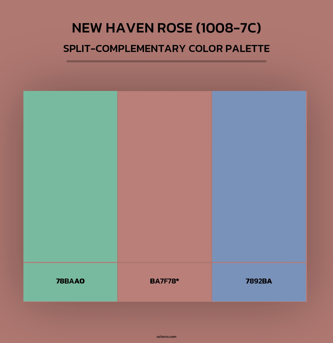 New Haven Rose (1008-7C) - Split-Complementary Color Palette