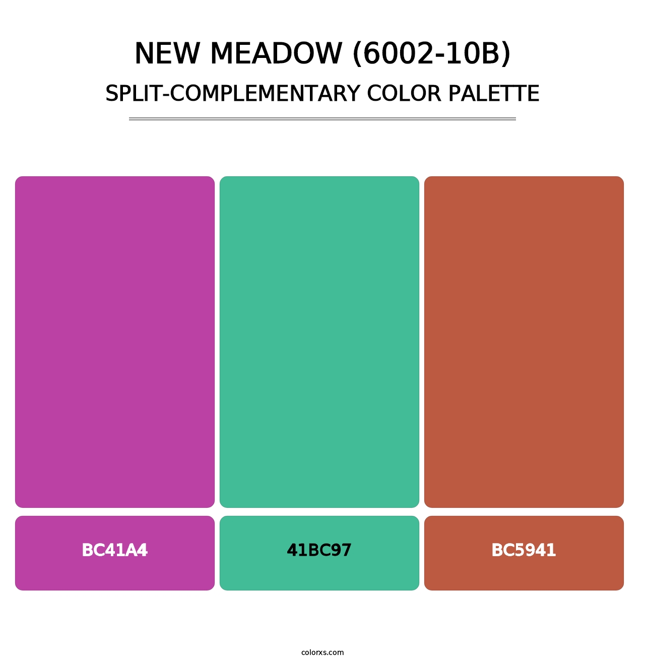 New Meadow (6002-10B) - Split-Complementary Color Palette
