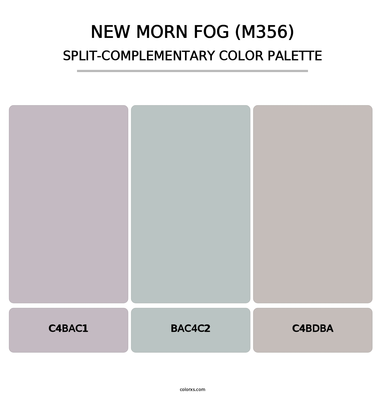 New Morn Fog (M356) - Split-Complementary Color Palette
