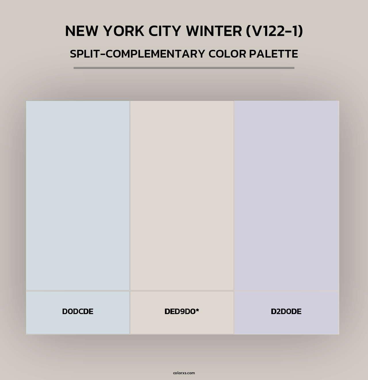 New York City Winter (V122-1) - Split-Complementary Color Palette