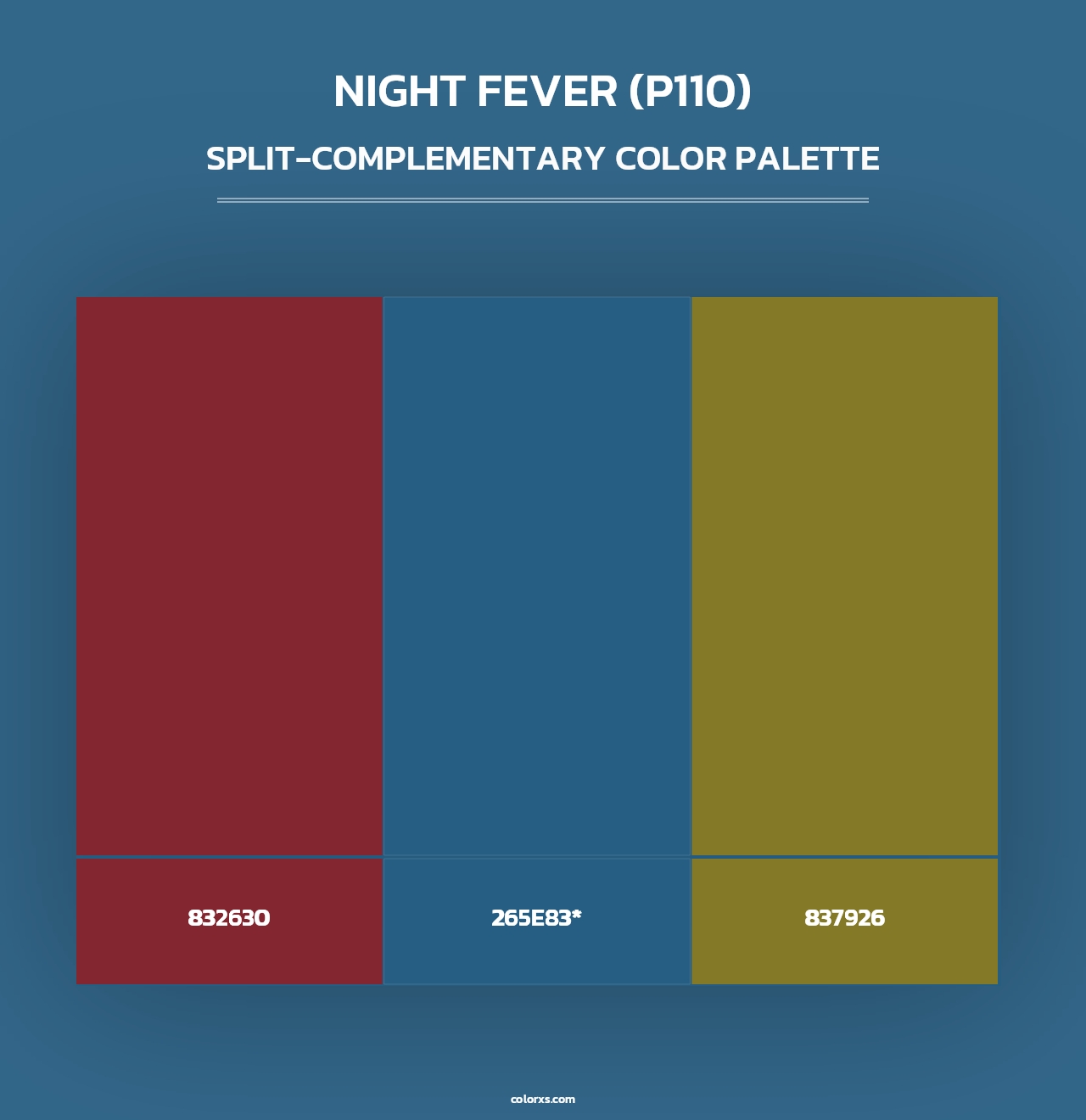 Night Fever (P110) - Split-Complementary Color Palette