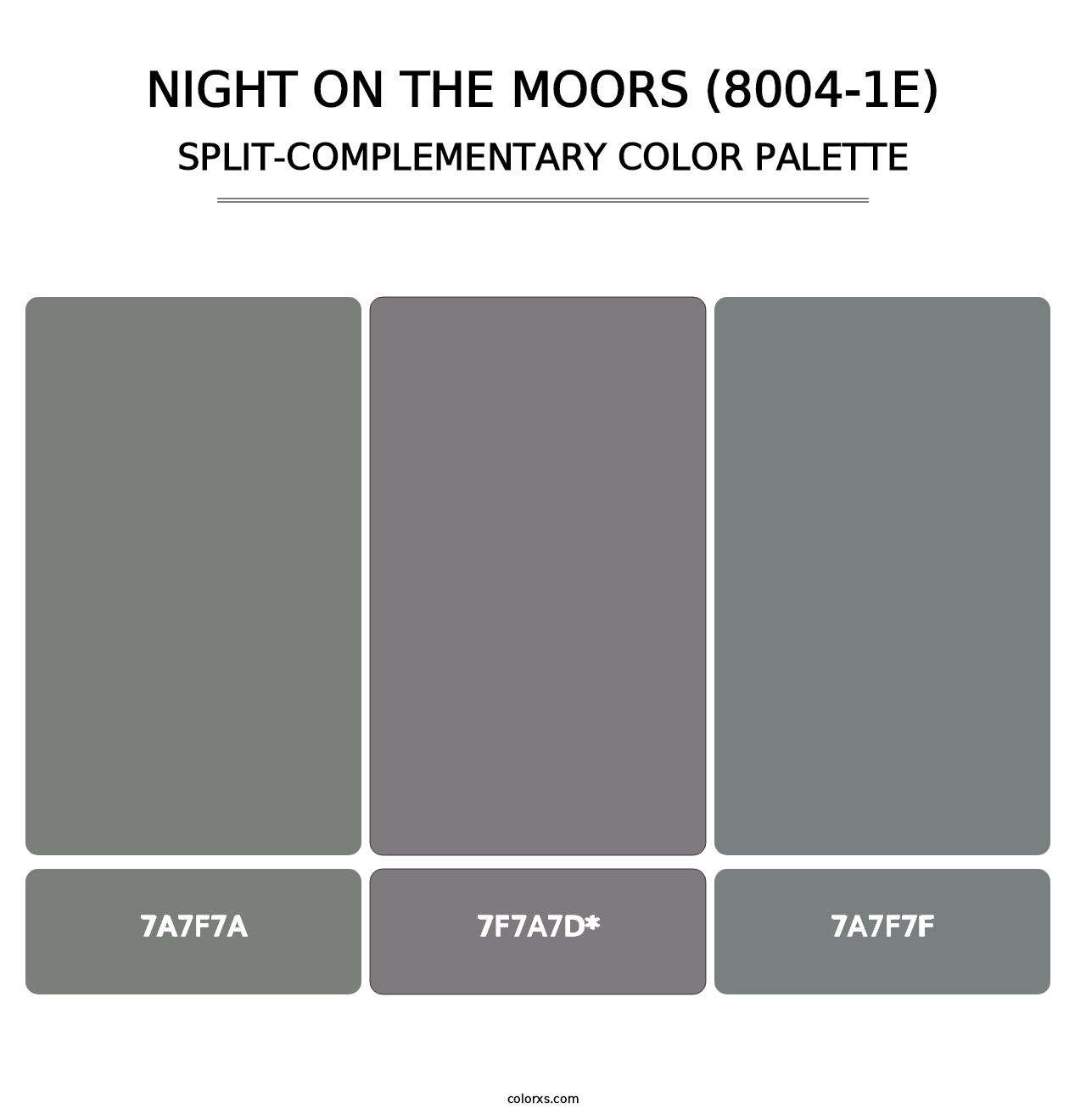 Night on the Moors (8004-1E) - Split-Complementary Color Palette