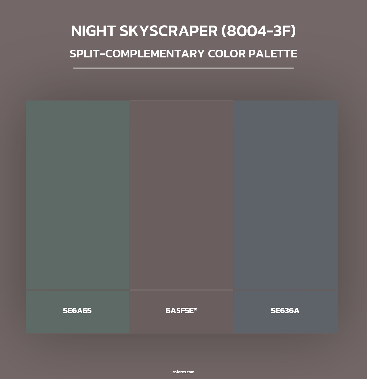 Night Skyscraper (8004-3F) - Split-Complementary Color Palette