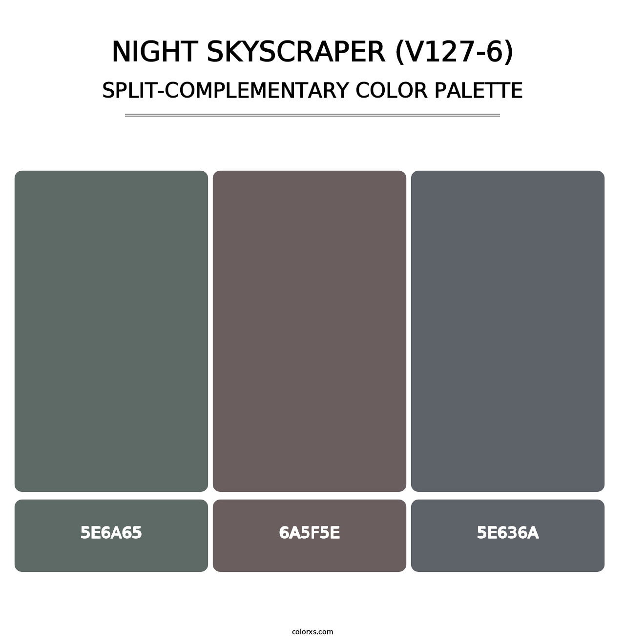 Night Skyscraper (V127-6) - Split-Complementary Color Palette
