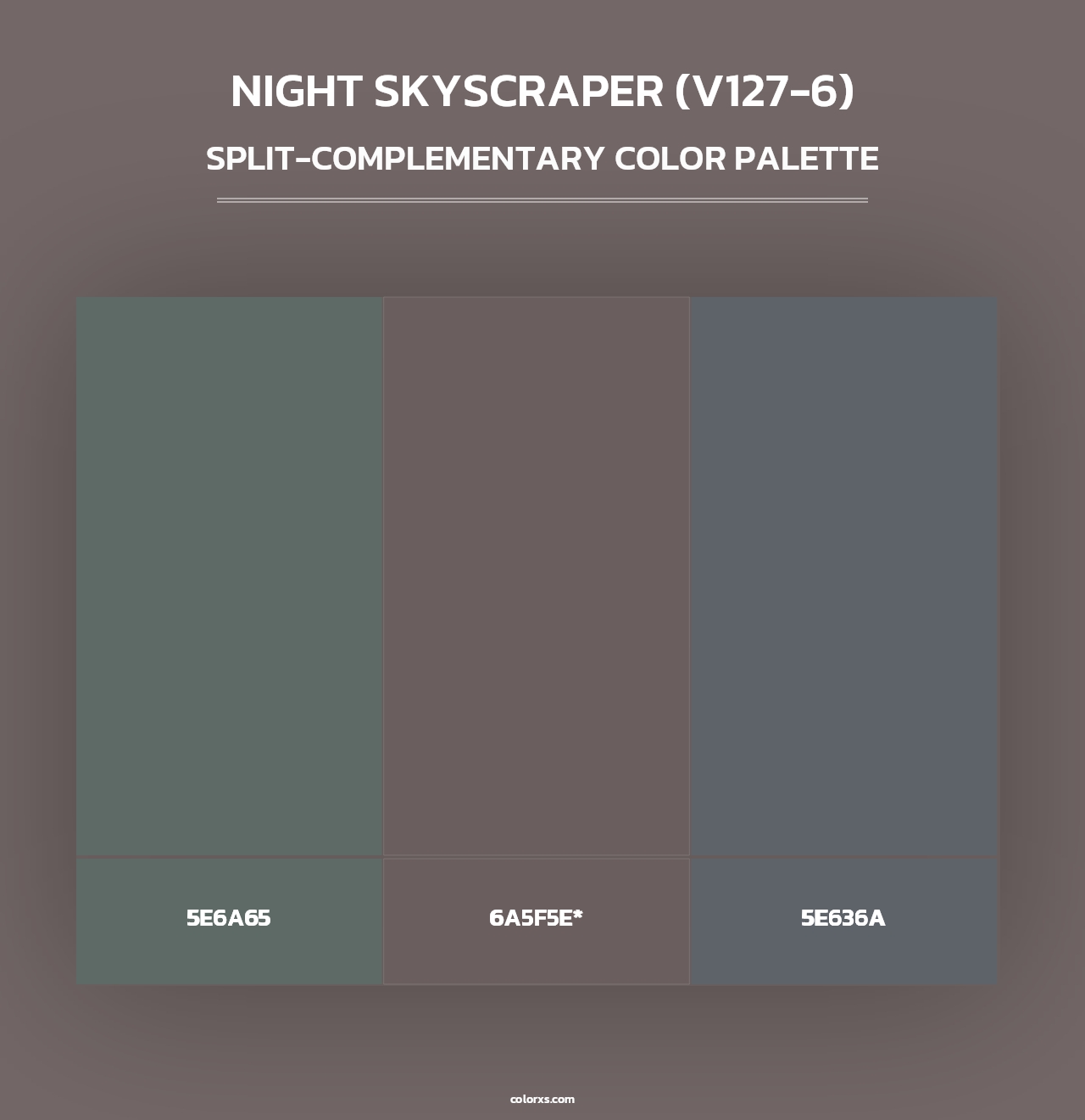 Night Skyscraper (V127-6) - Split-Complementary Color Palette