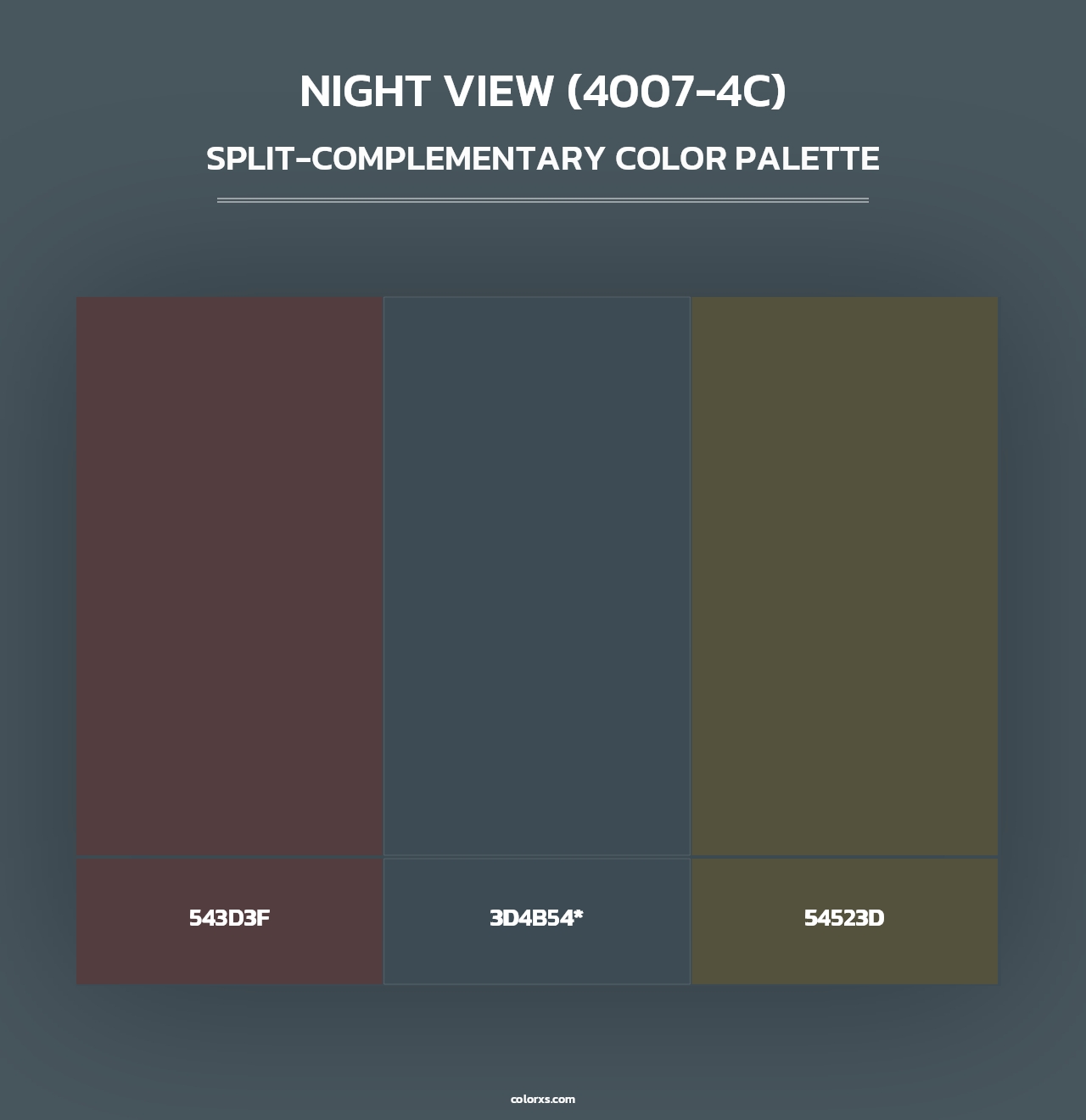 Night View (4007-4C) - Split-Complementary Color Palette