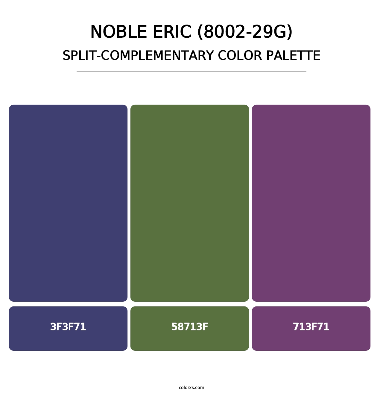 Noble Eric (8002-29G) - Split-Complementary Color Palette