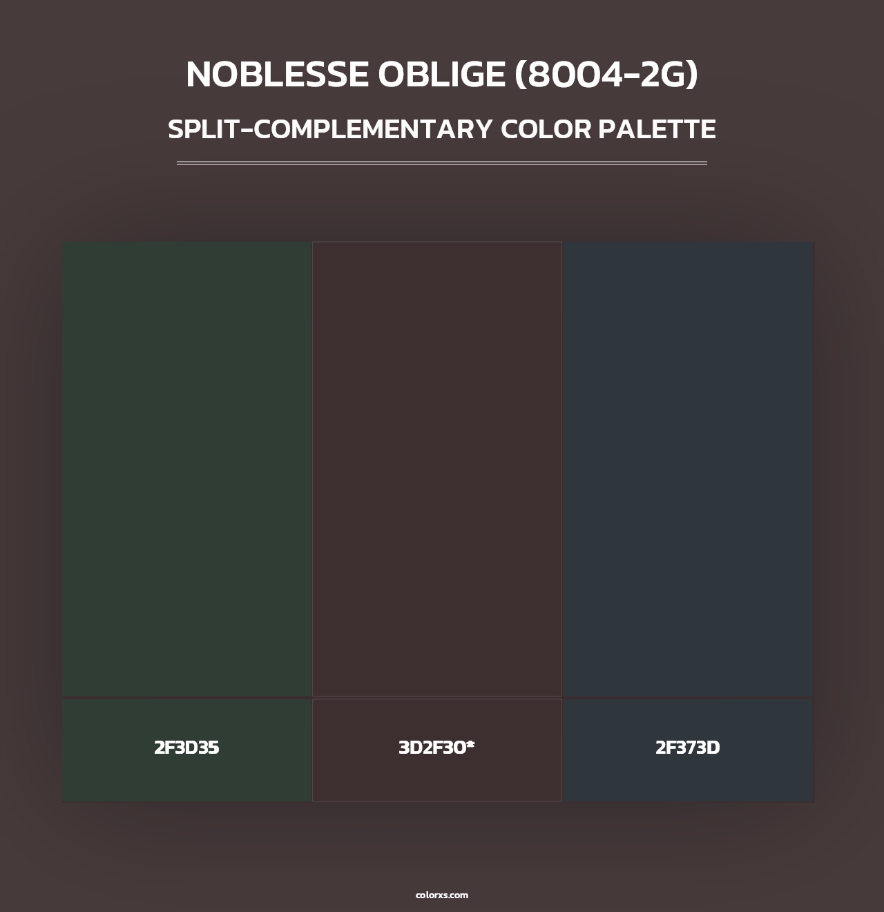 Noblesse Oblige (8004-2G) - Split-Complementary Color Palette