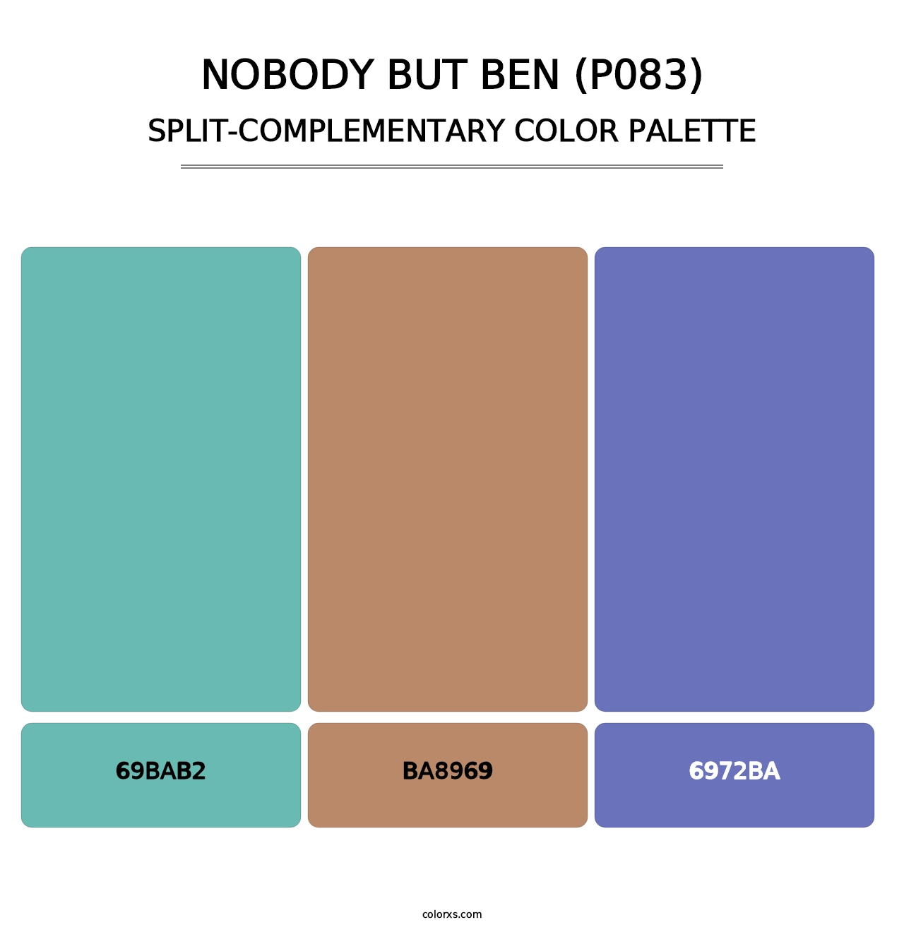 Nobody But Ben (P083) - Split-Complementary Color Palette