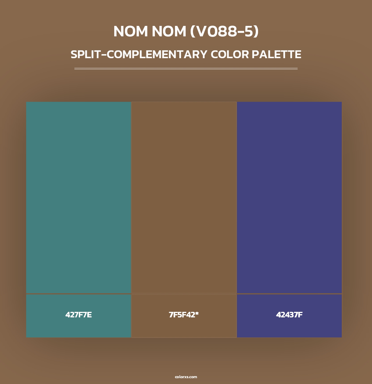 Nom Nom (V088-5) - Split-Complementary Color Palette