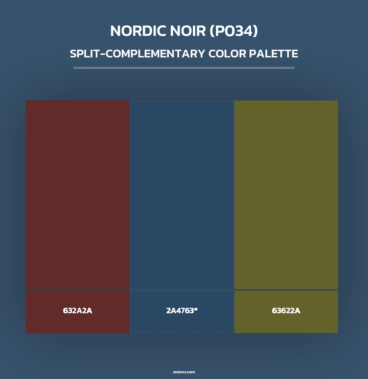 Nordic Noir (P034) - Split-Complementary Color Palette