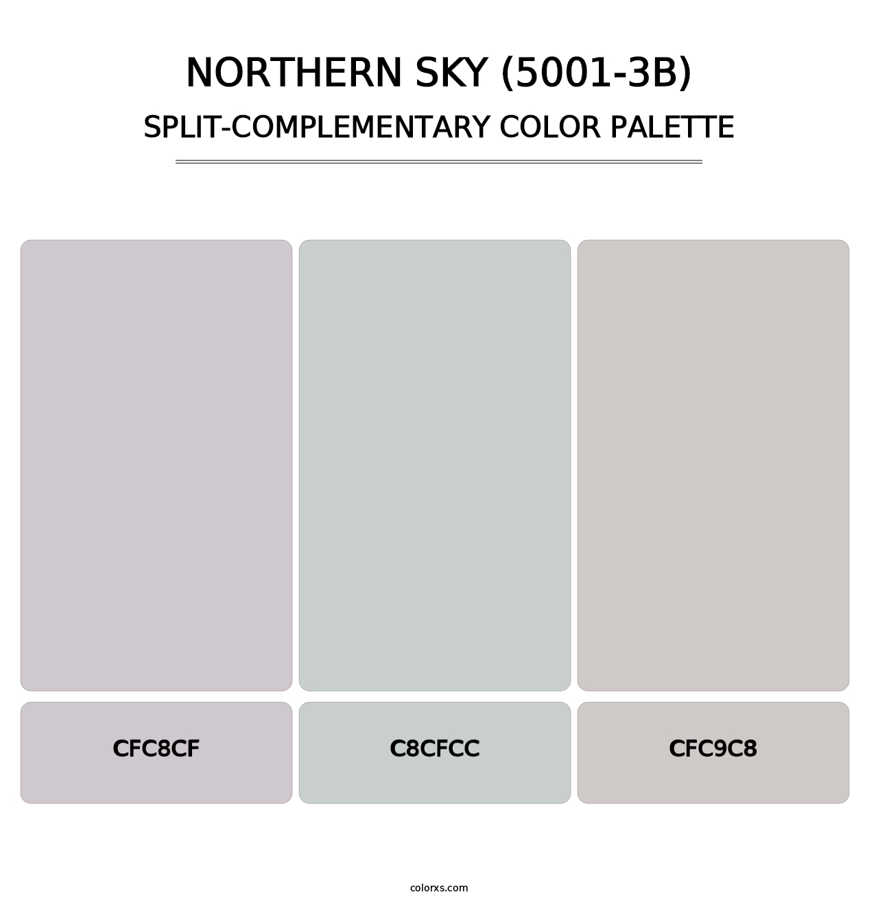 Northern Sky (5001-3B) - Split-Complementary Color Palette