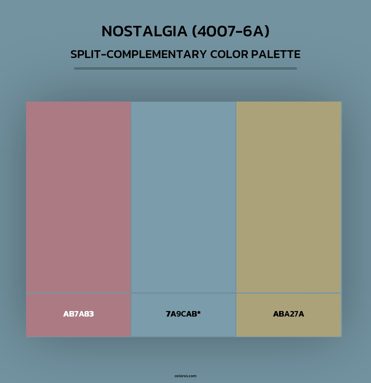 Nostalgia (4007-6A) - Split-Complementary Color Palette