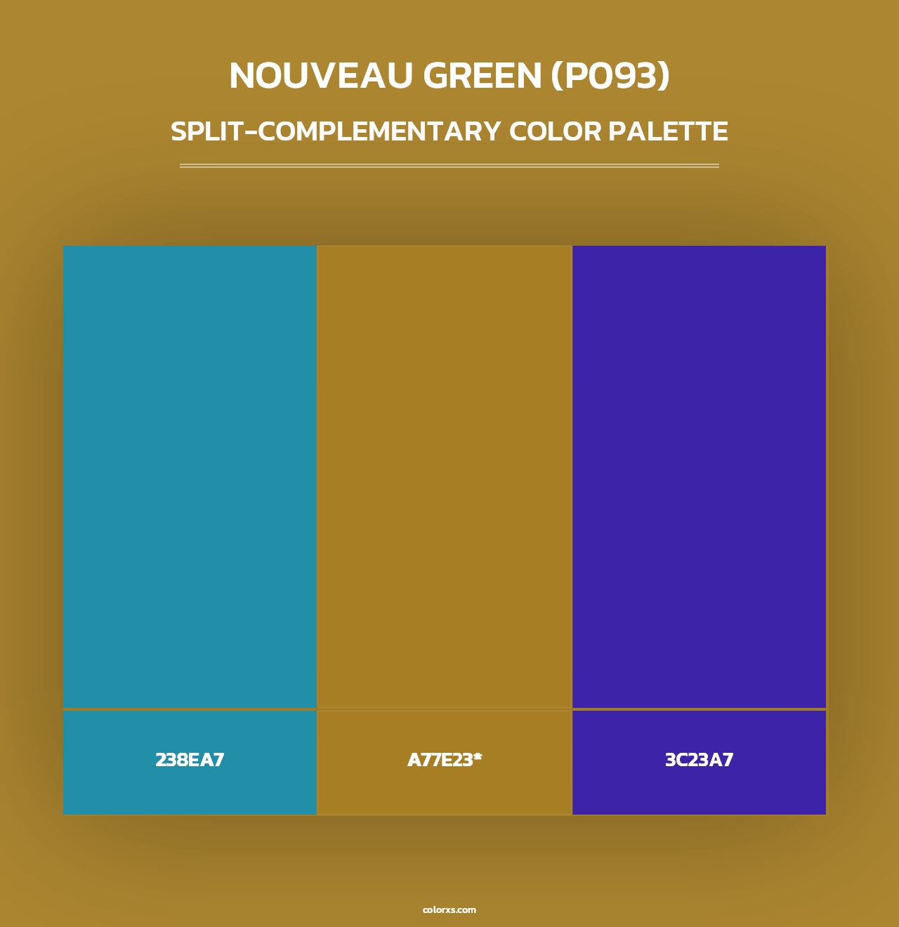 Nouveau Green (P093) - Split-Complementary Color Palette