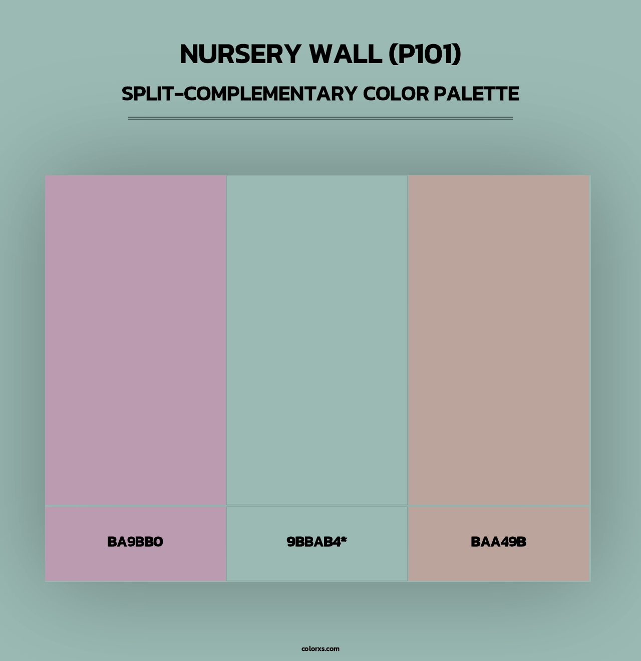 Nursery Wall (P101) - Split-Complementary Color Palette