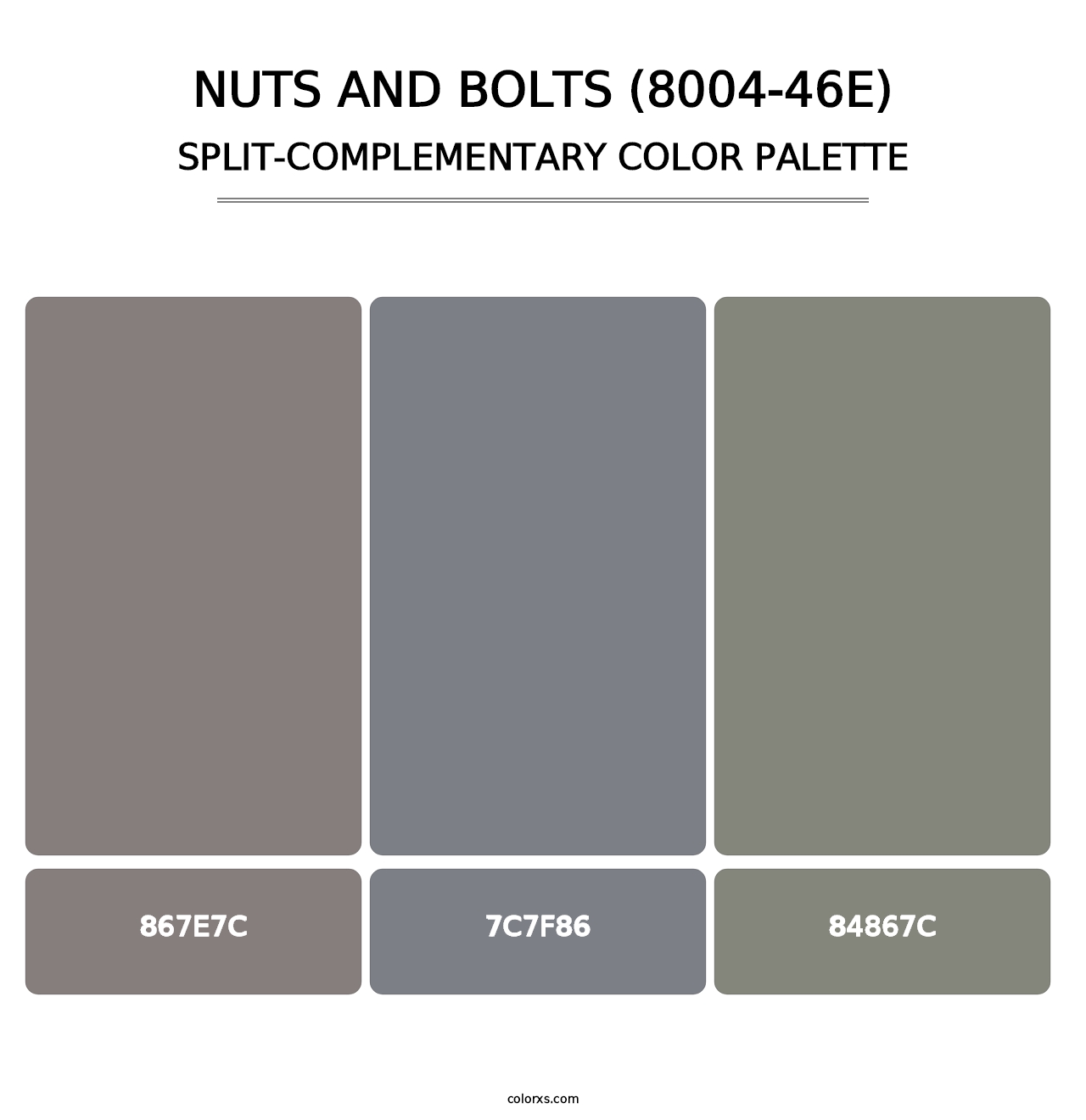 Nuts and Bolts (8004-46E) - Split-Complementary Color Palette