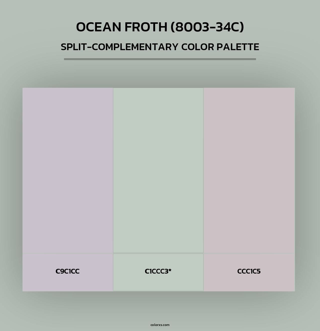 Ocean Froth (8003-34C) - Split-Complementary Color Palette