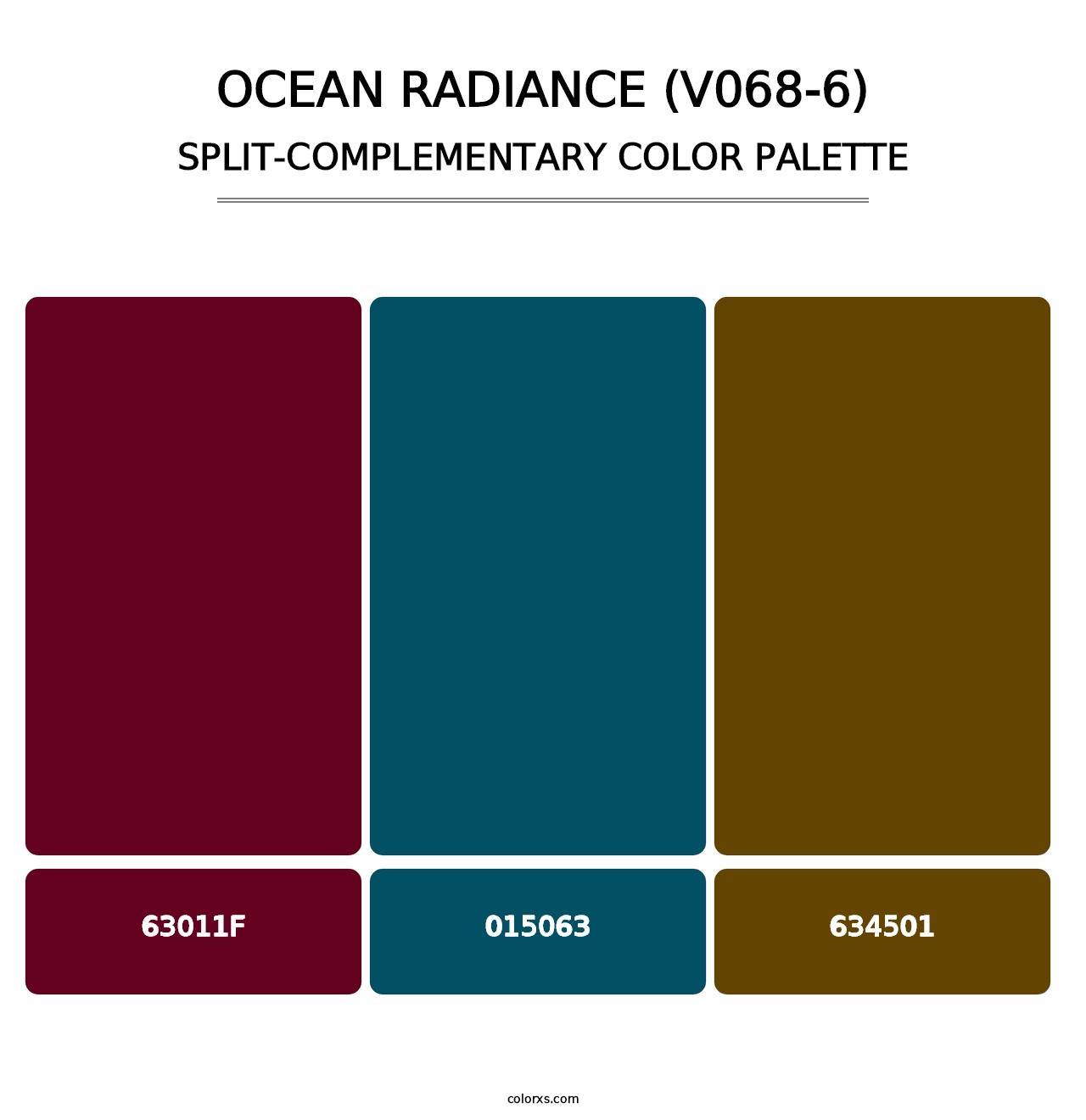 Ocean Radiance (V068-6) - Split-Complementary Color Palette