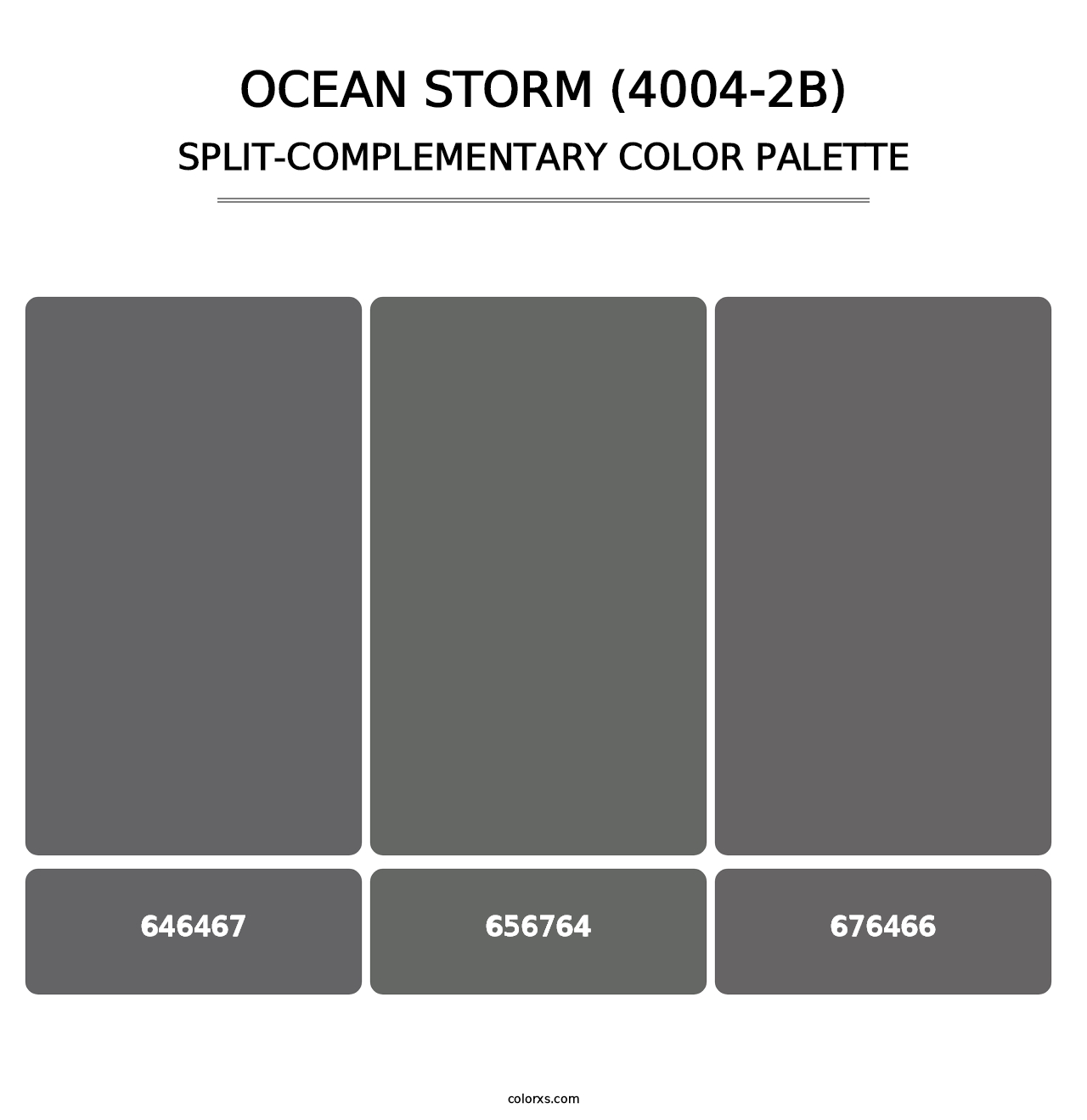 Ocean Storm (4004-2B) - Split-Complementary Color Palette