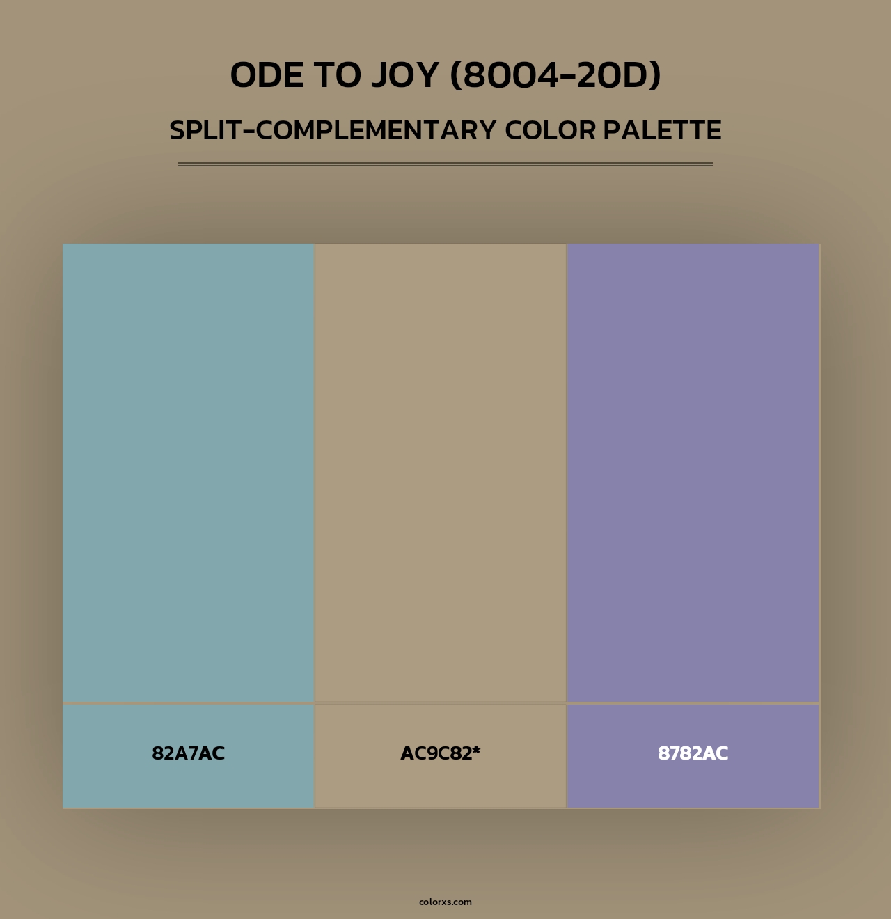 Ode to Joy (8004-20D) - Split-Complementary Color Palette