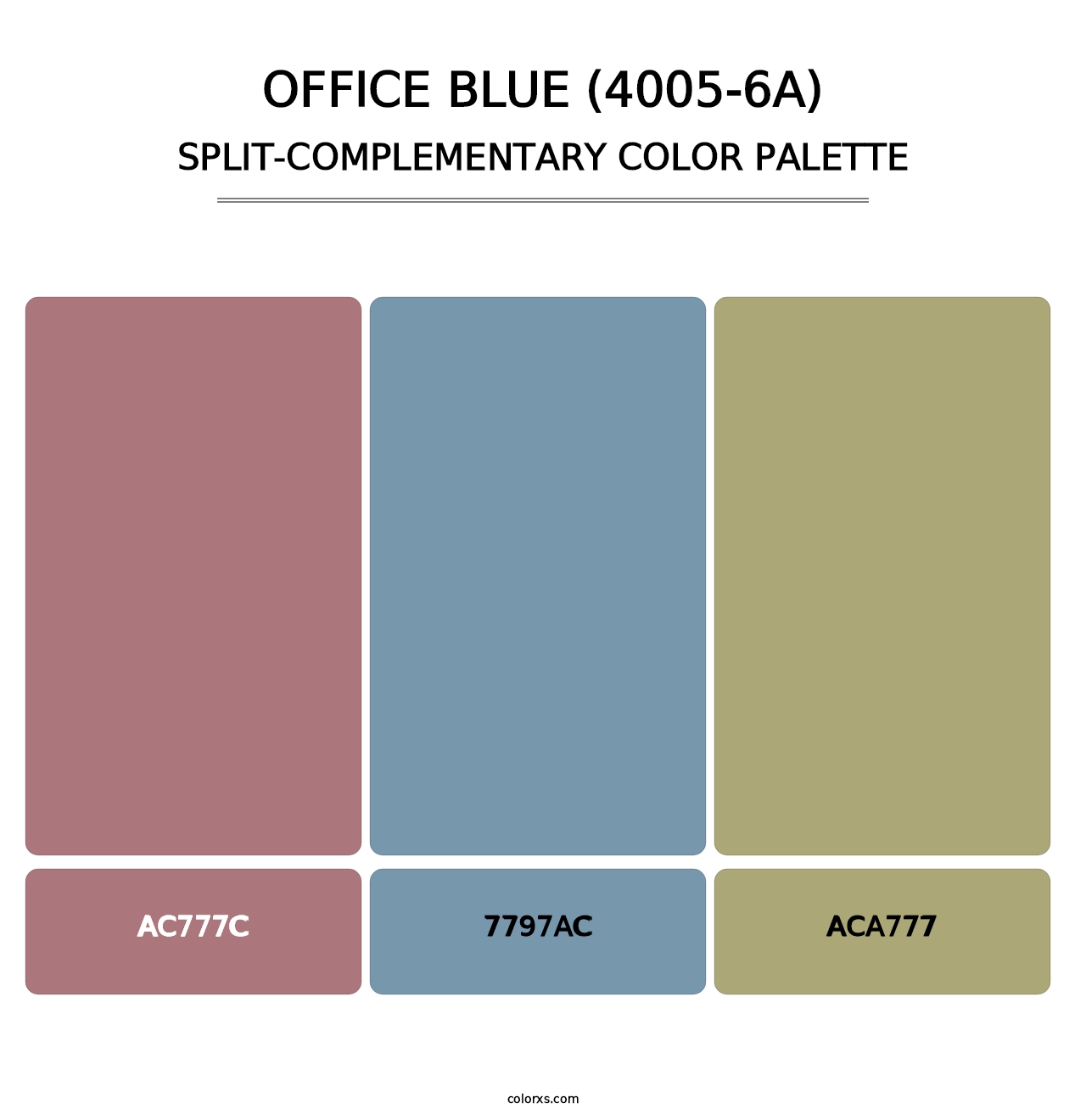 Office Blue (4005-6A) - Split-Complementary Color Palette