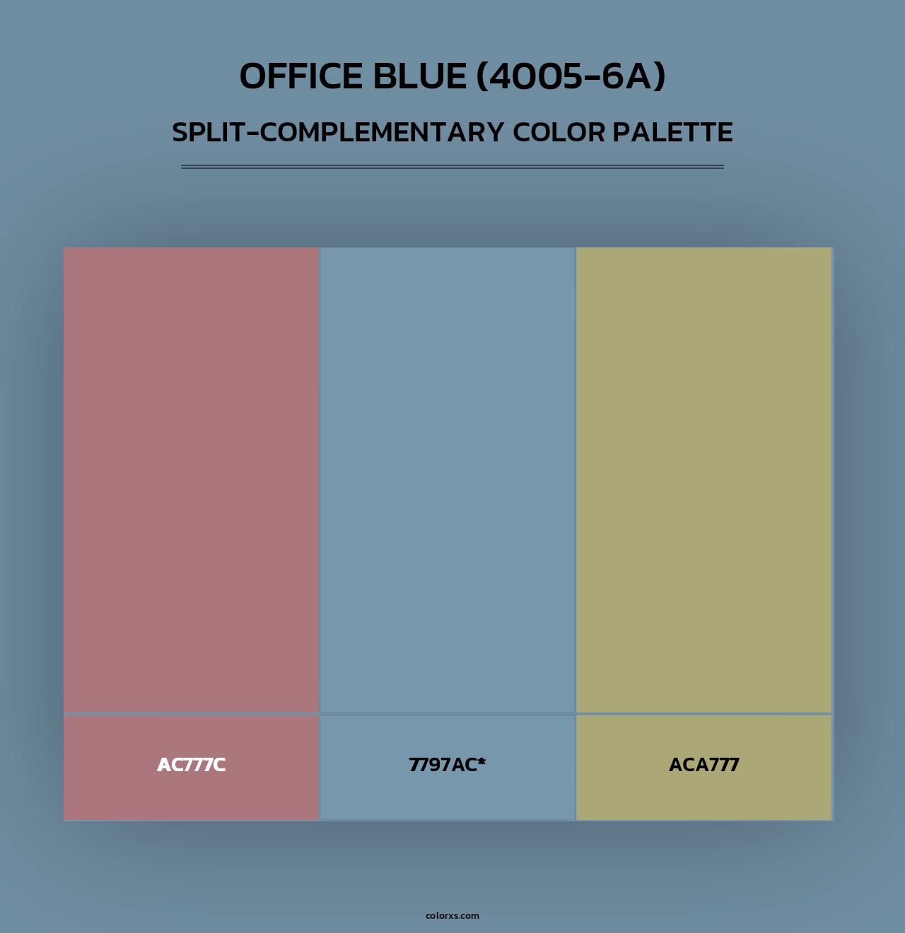 Office Blue (4005-6A) - Split-Complementary Color Palette