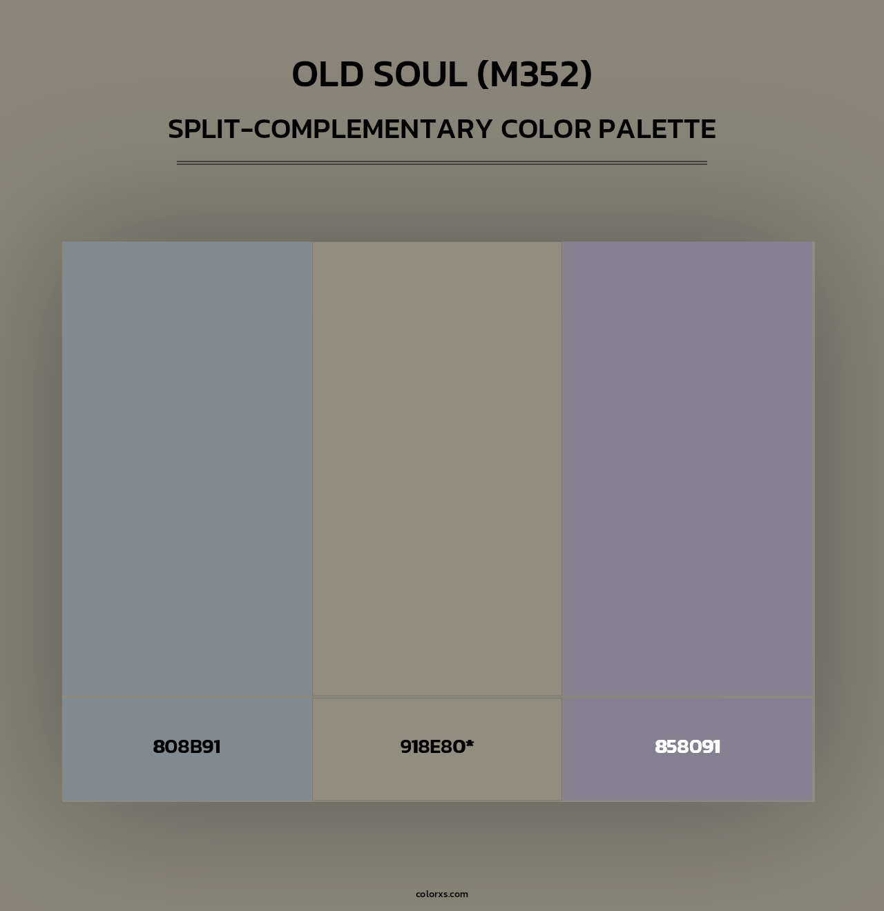 Old Soul (M352) - Split-Complementary Color Palette
