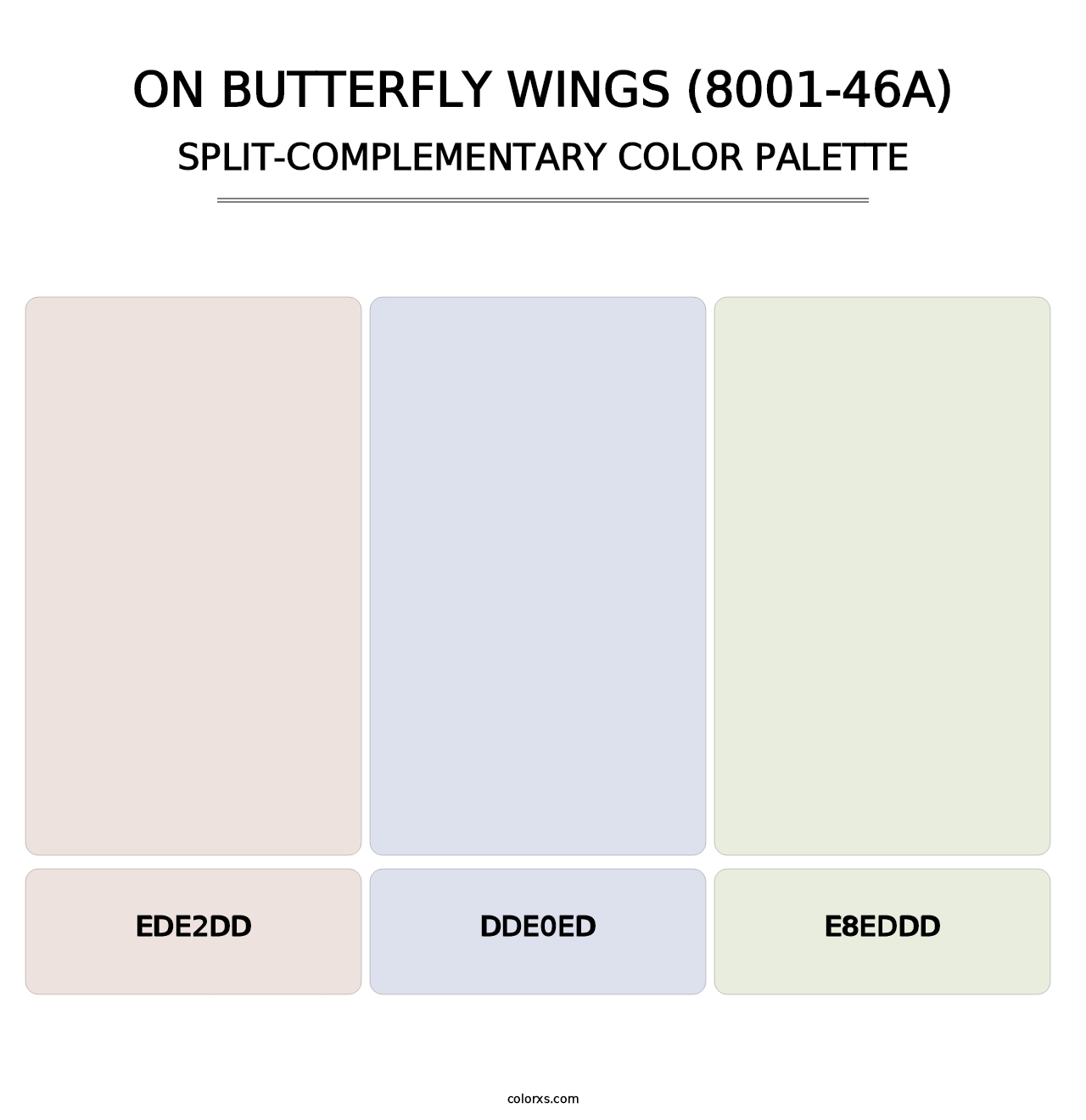 On Butterfly Wings (8001-46A) - Split-Complementary Color Palette