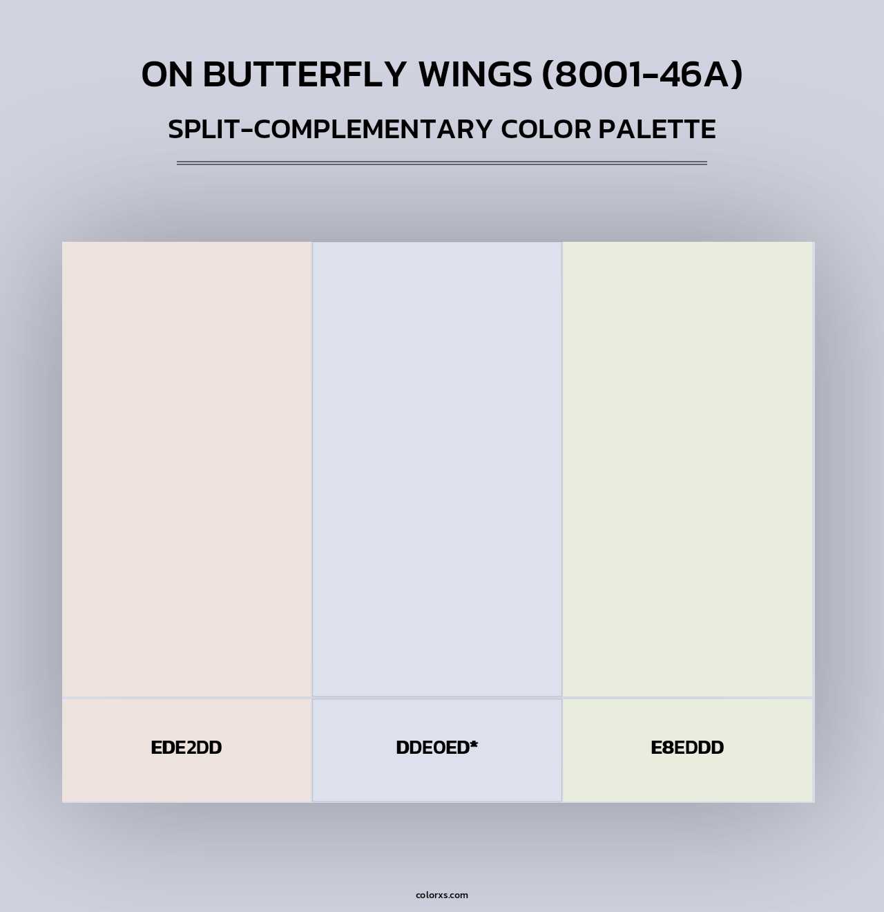 On Butterfly Wings (8001-46A) - Split-Complementary Color Palette