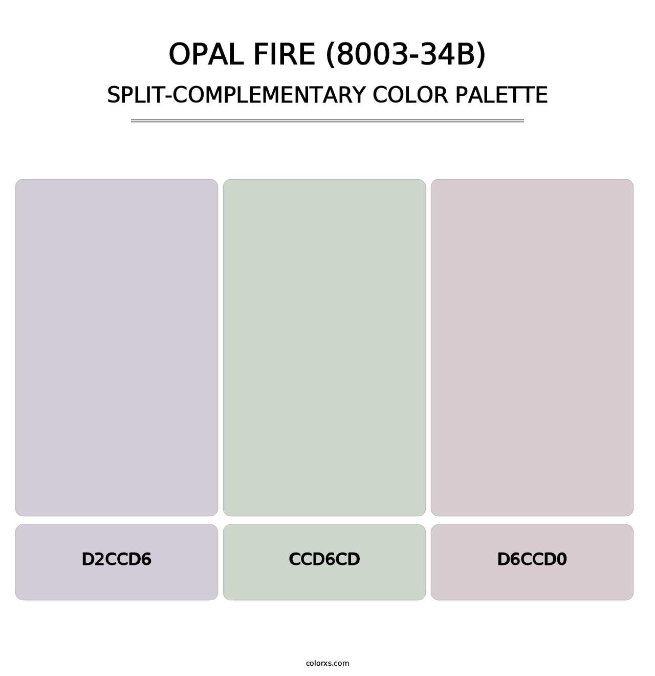 Opal Fire (8003-34B) - Split-Complementary Color Palette