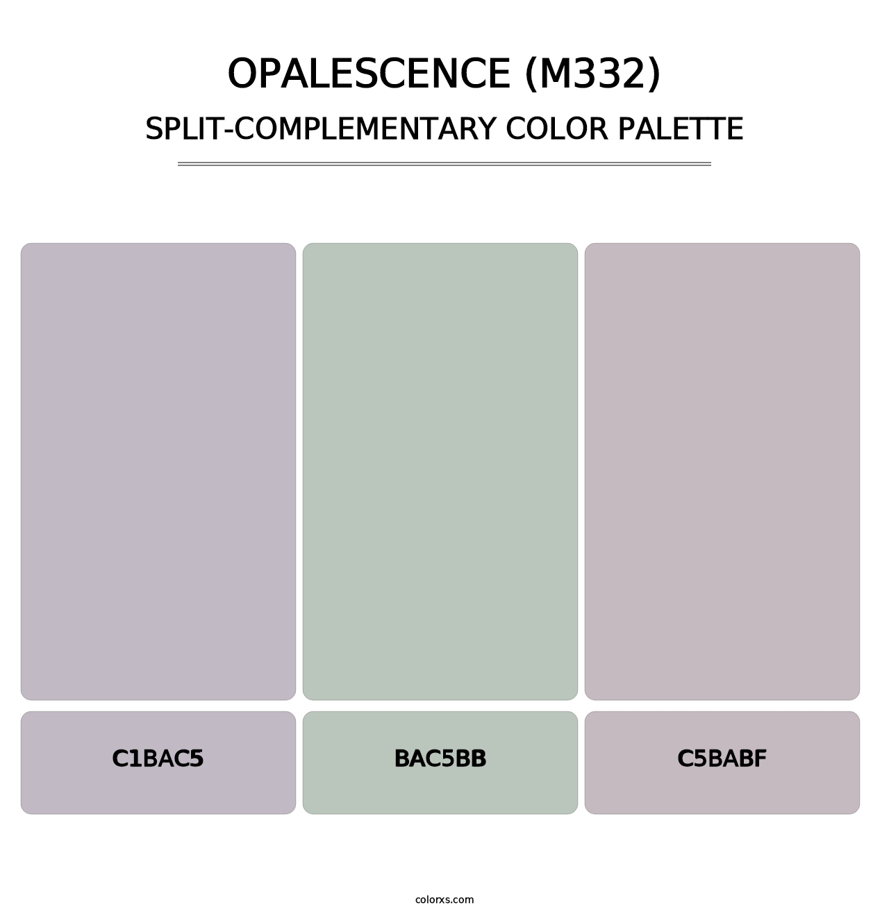 Opalescence (M332) - Split-Complementary Color Palette