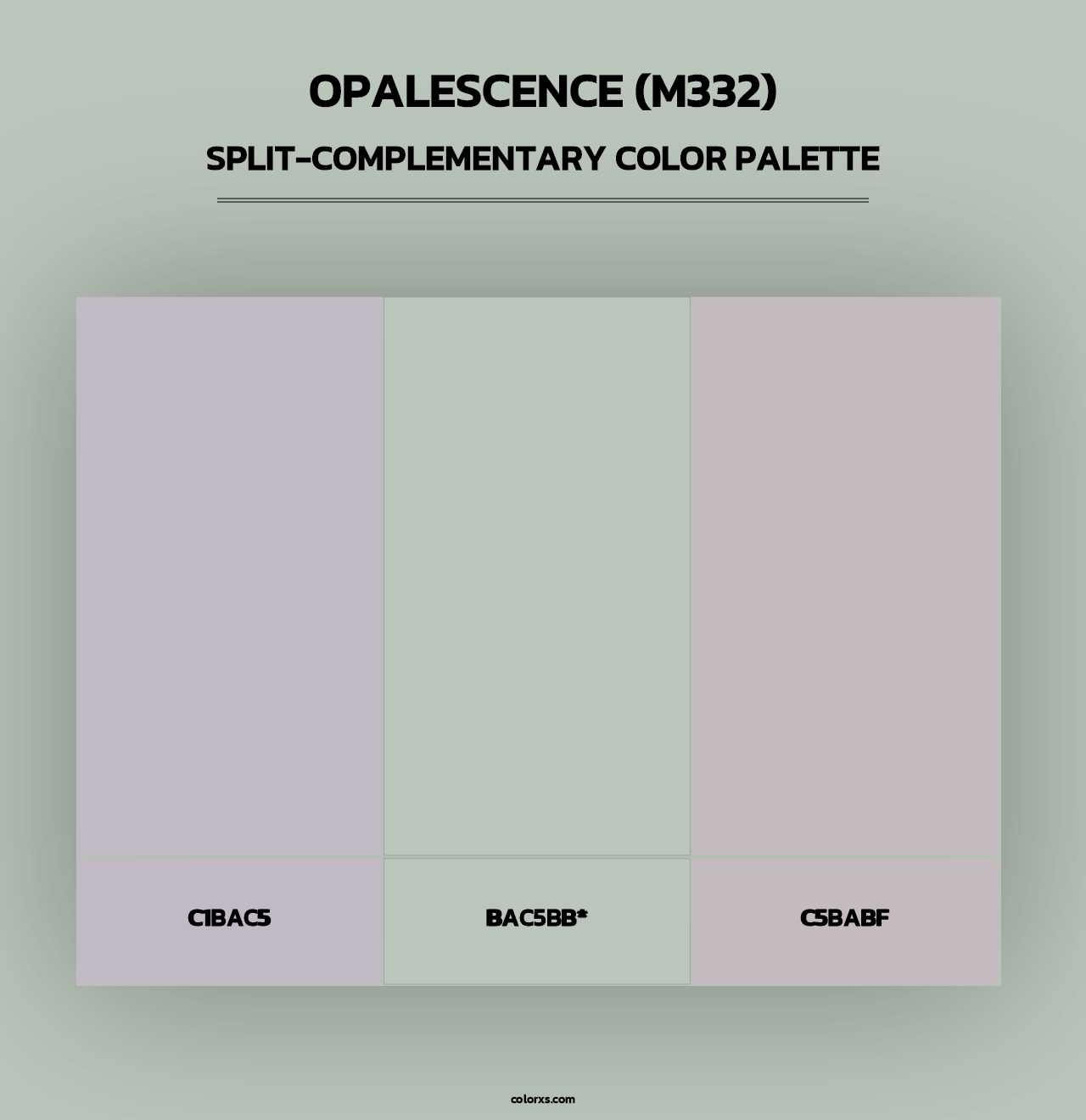 Opalescence (M332) - Split-Complementary Color Palette