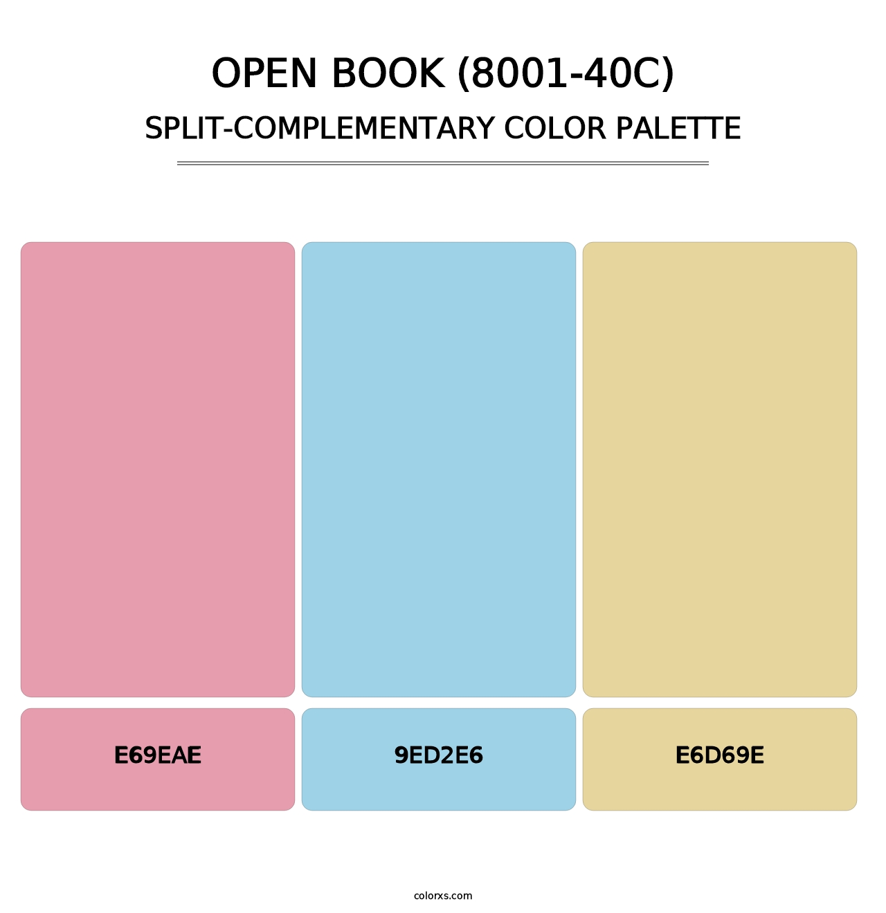 Open Book (8001-40C) - Split-Complementary Color Palette