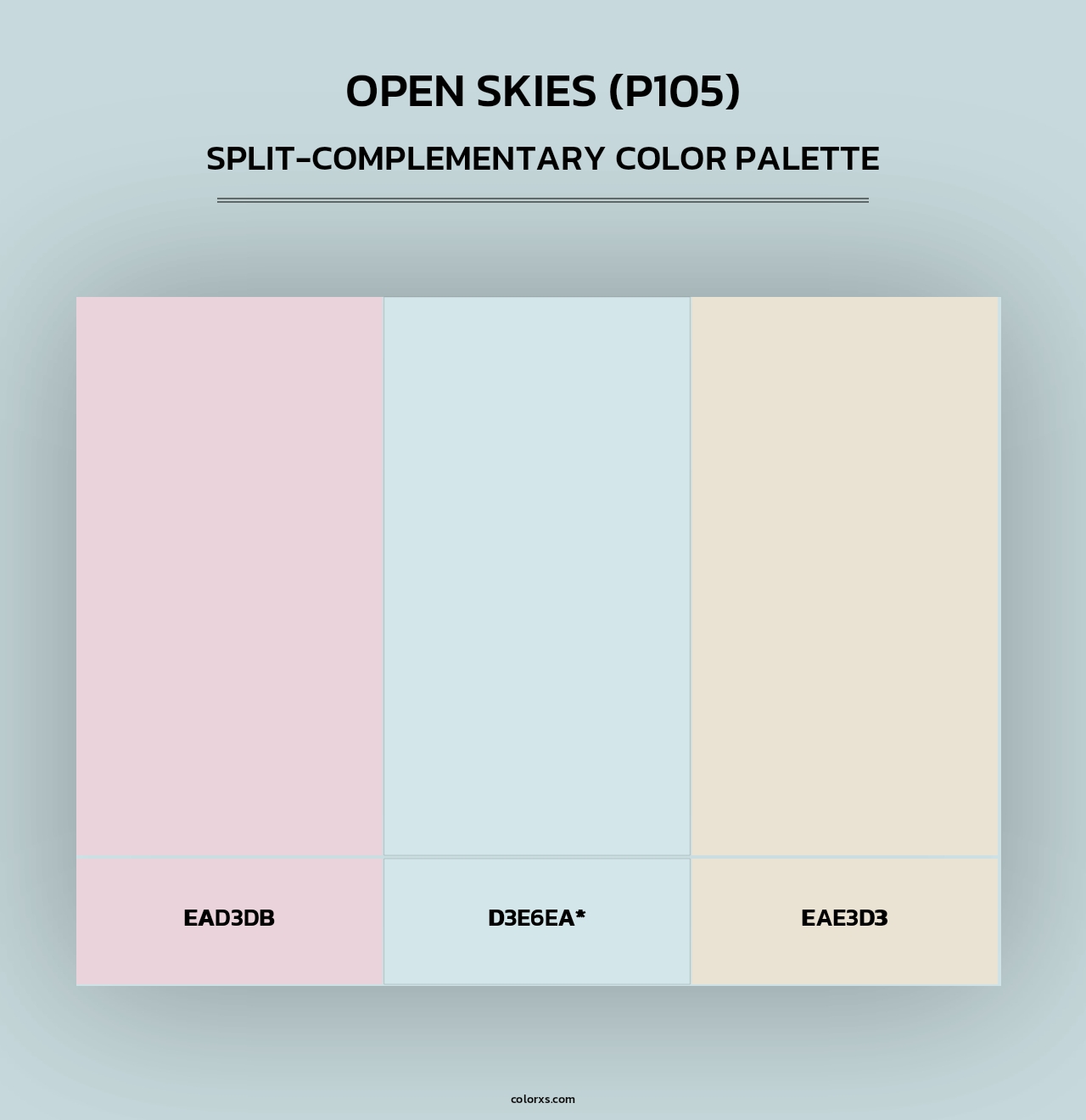 Open Skies (P105) - Split-Complementary Color Palette