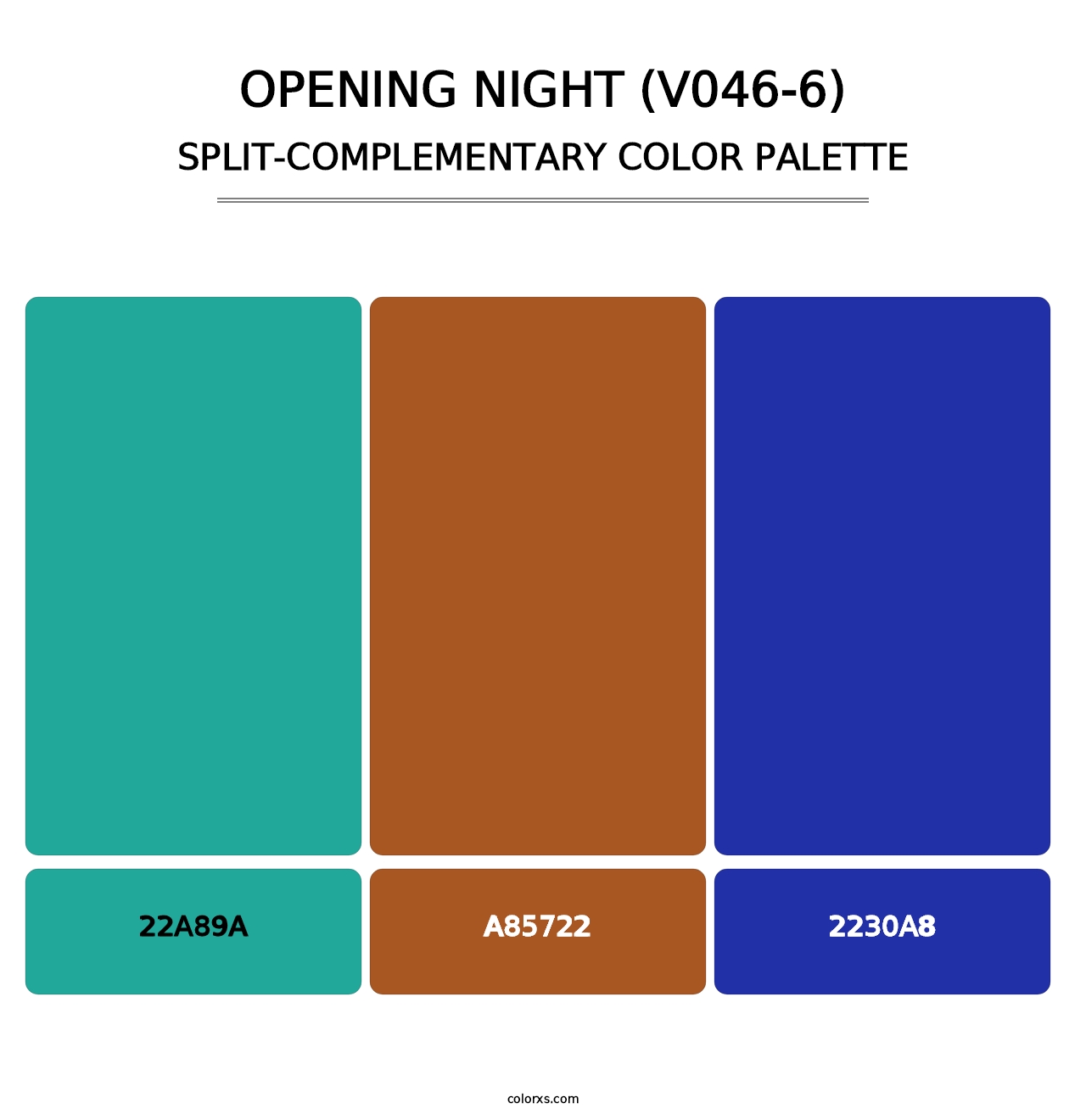 Opening Night (V046-6) - Split-Complementary Color Palette