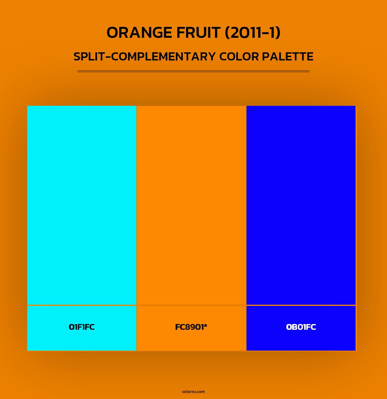 Orange Fruit (2011-1) - Split-Complementary Color Palette