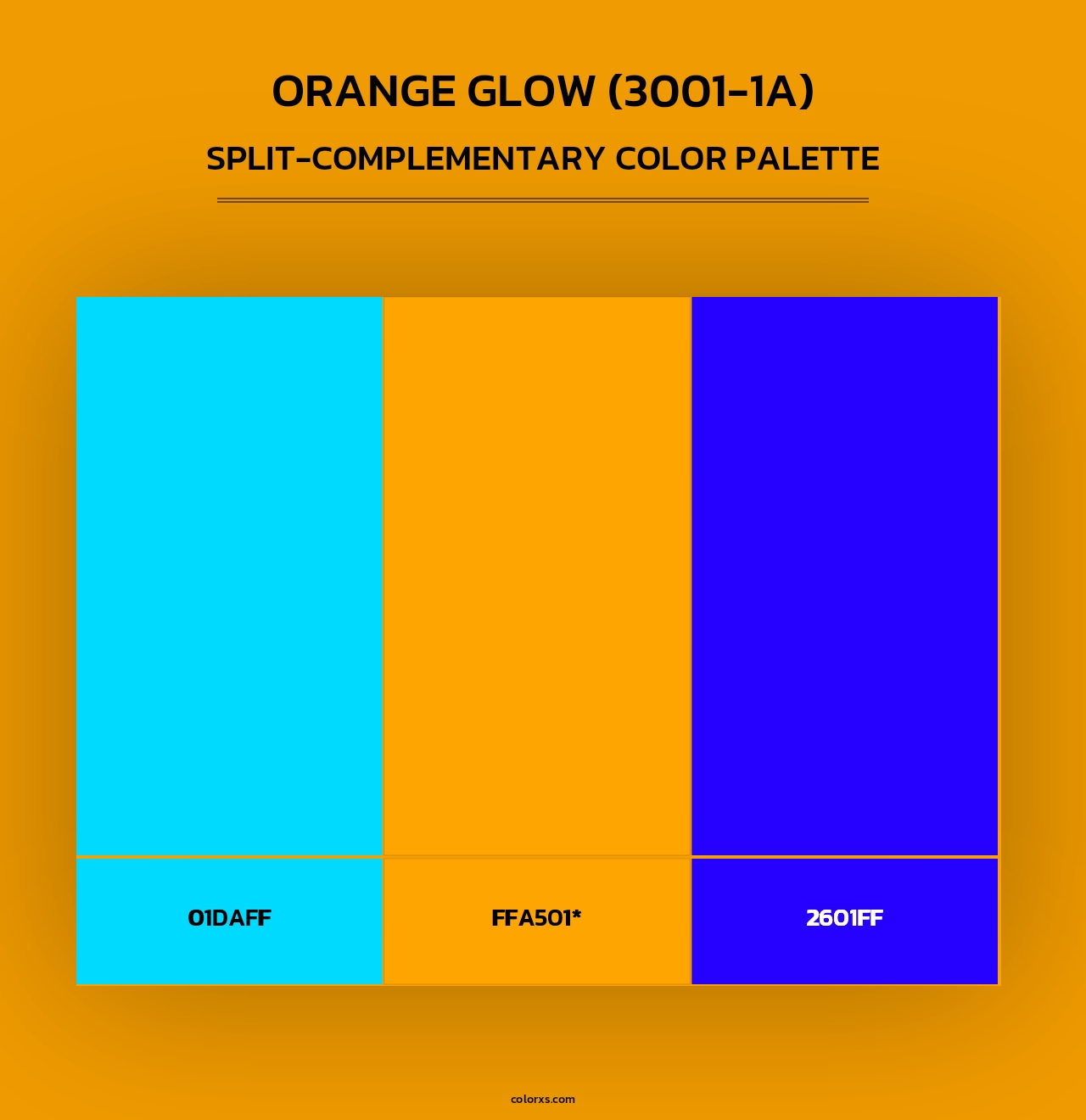 Orange Glow (3001-1A) - Split-Complementary Color Palette