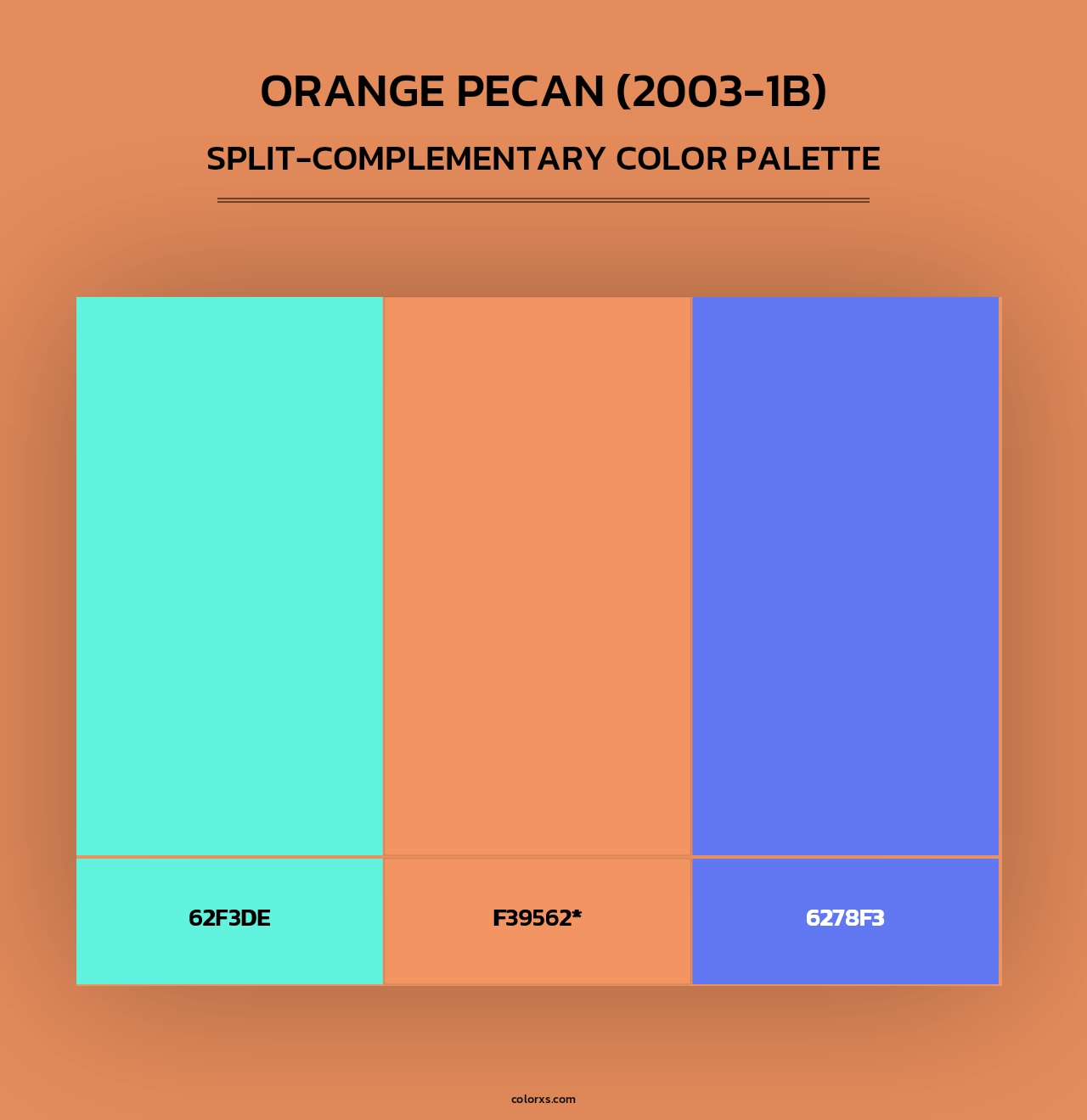 Orange Pecan (2003-1B) - Split-Complementary Color Palette
