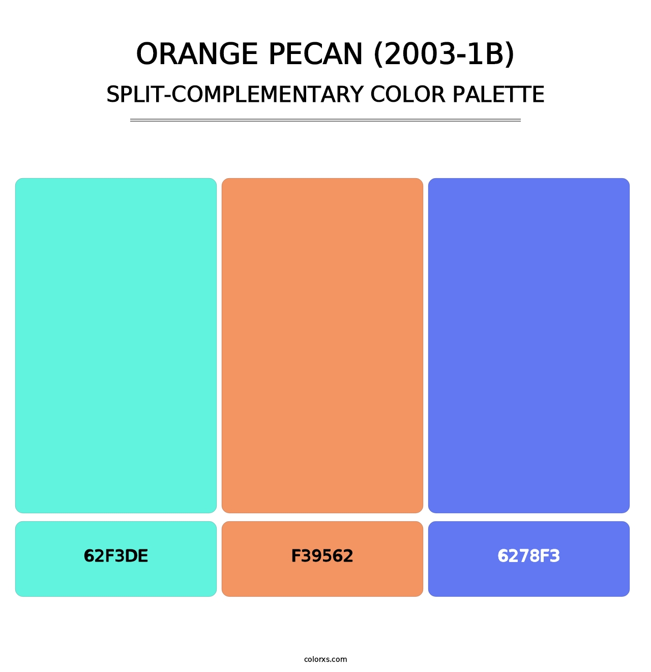 Orange Pecan (2003-1B) - Split-Complementary Color Palette