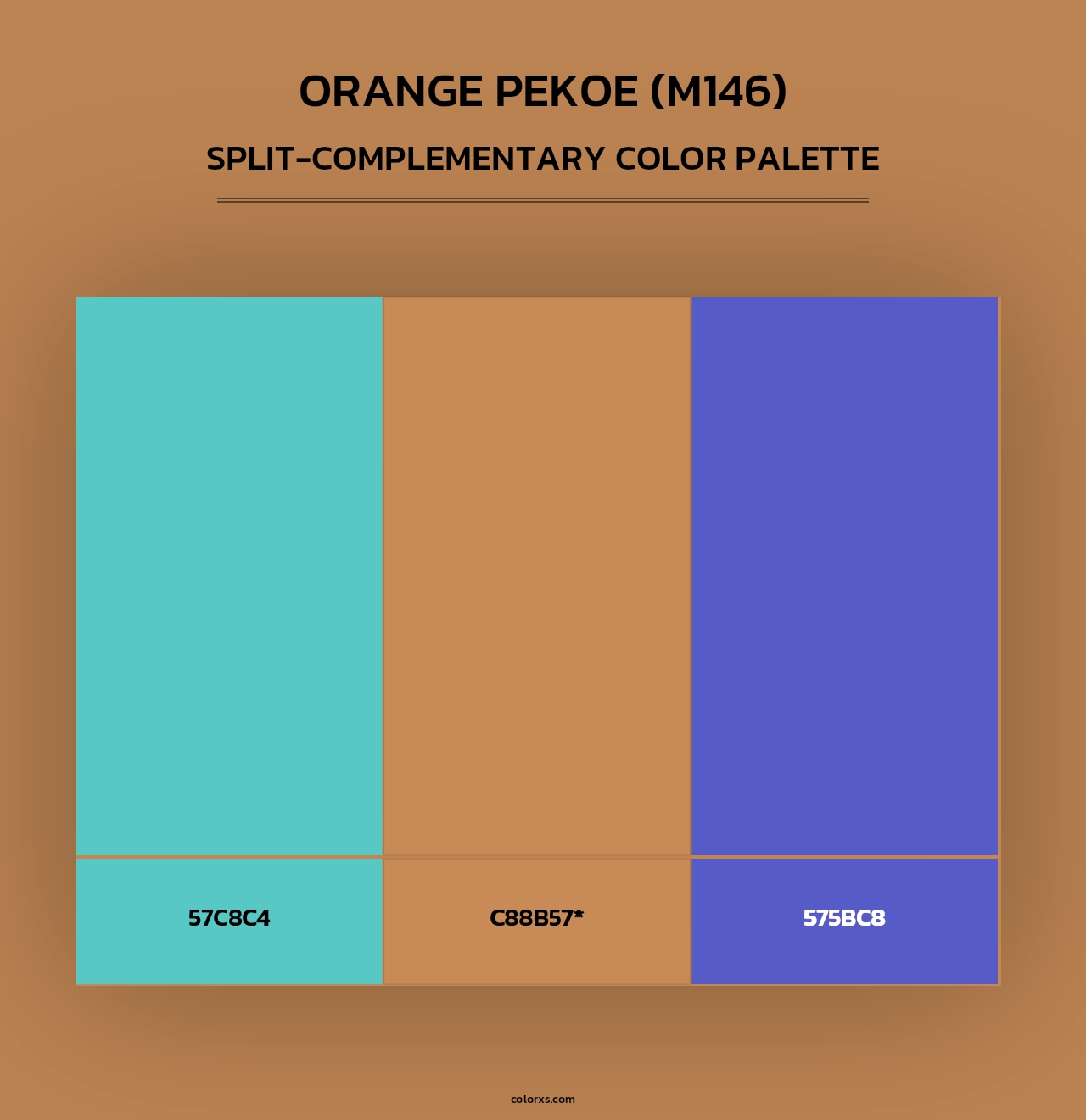 Orange Pekoe (M146) - Split-Complementary Color Palette