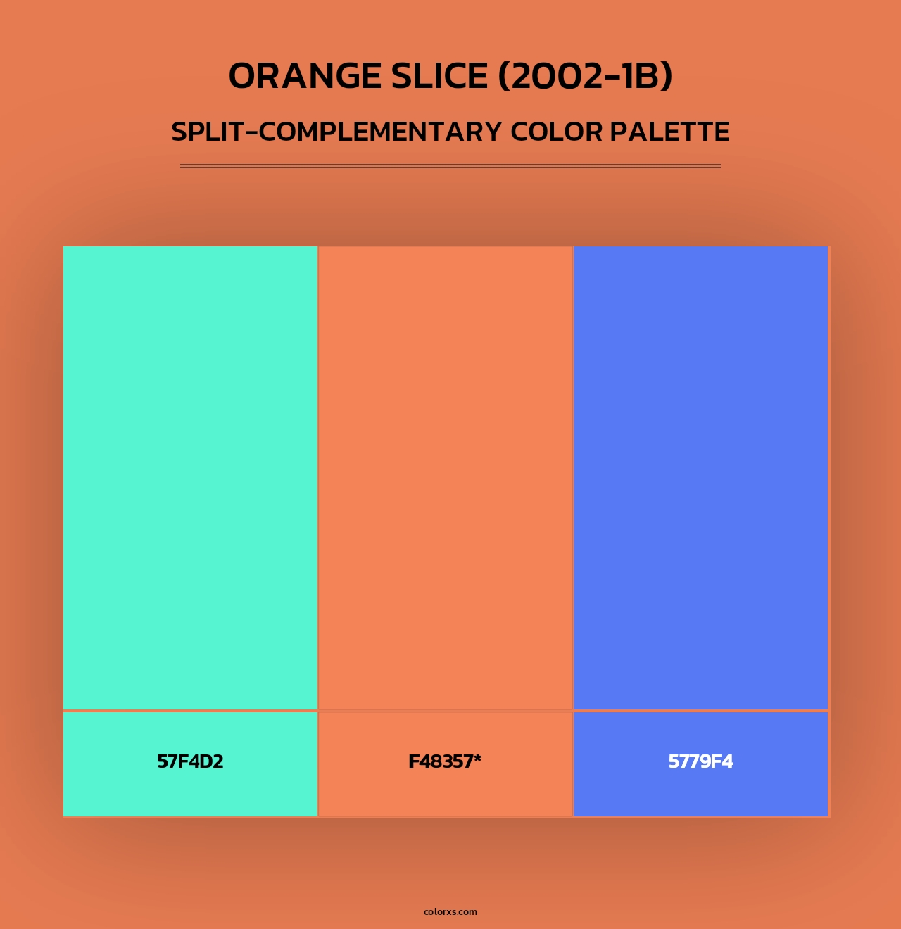 Orange Slice (2002-1B) - Split-Complementary Color Palette