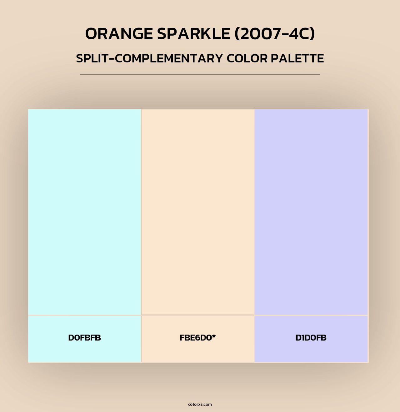 Orange Sparkle (2007-4C) - Split-Complementary Color Palette
