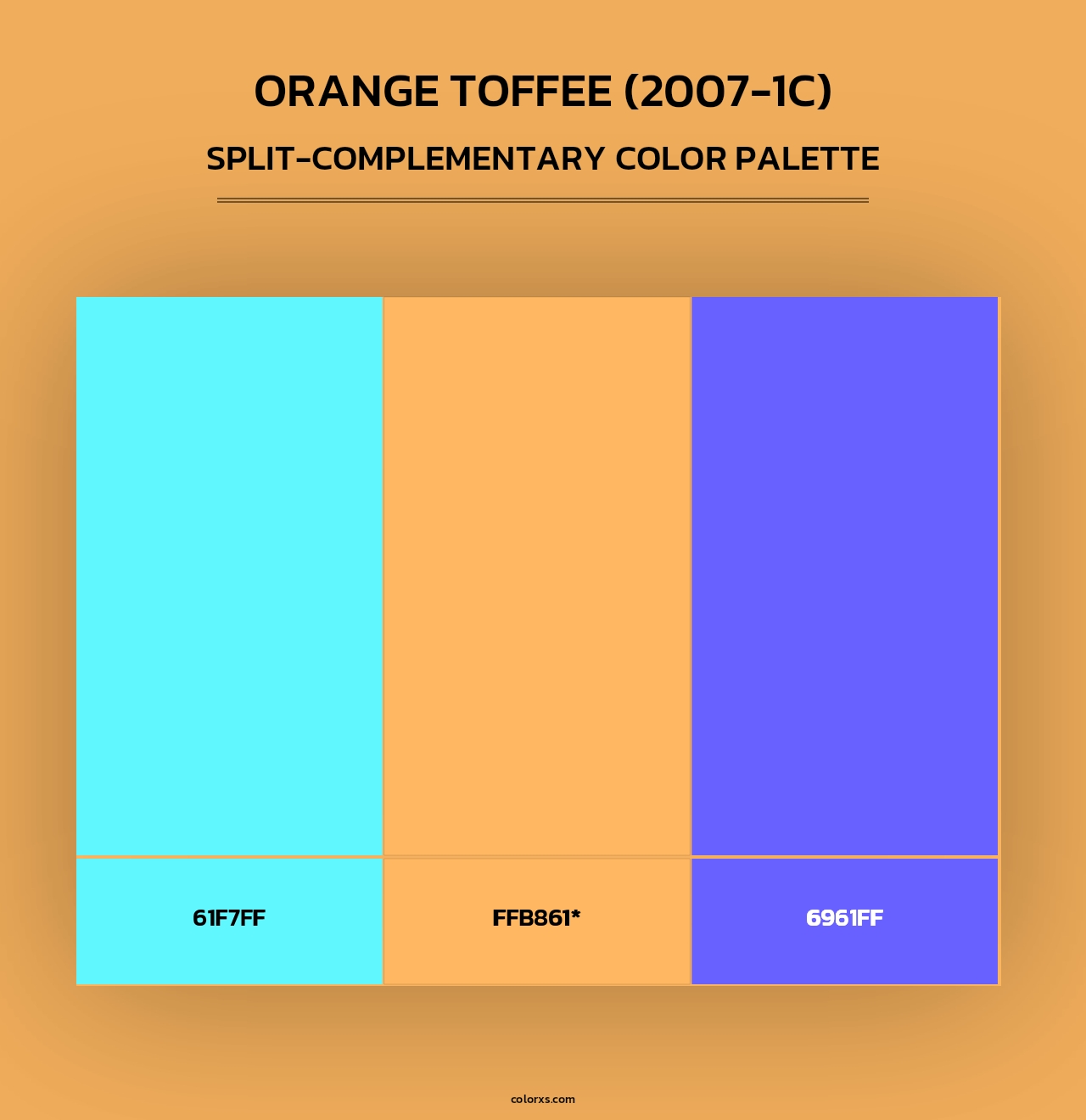 Orange Toffee (2007-1C) - Split-Complementary Color Palette