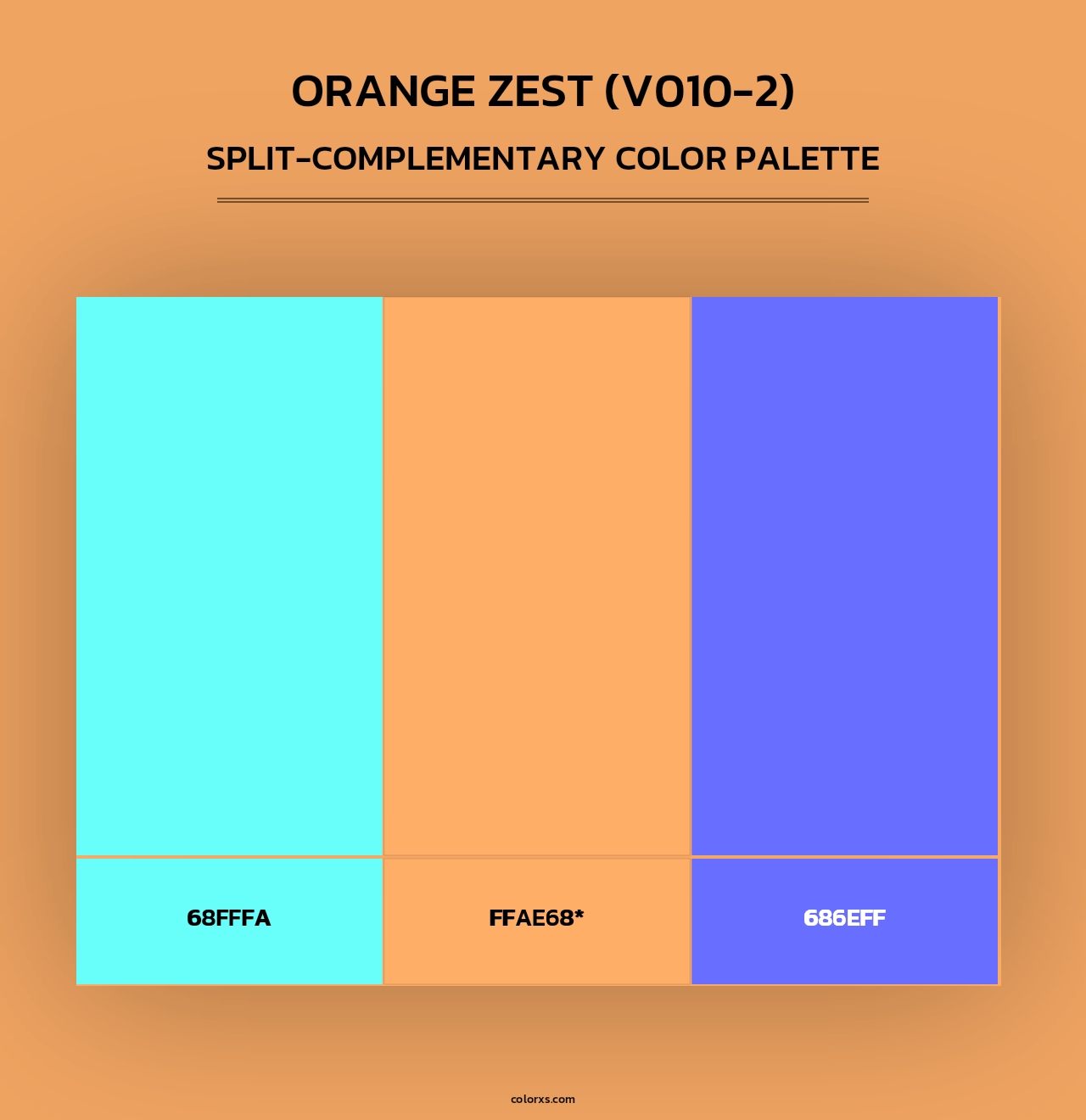 Orange Zest (V010-2) - Split-Complementary Color Palette
