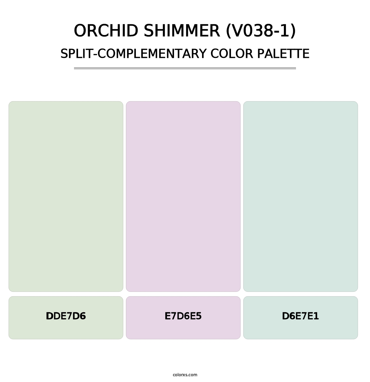 Orchid Shimmer (V038-1) - Split-Complementary Color Palette